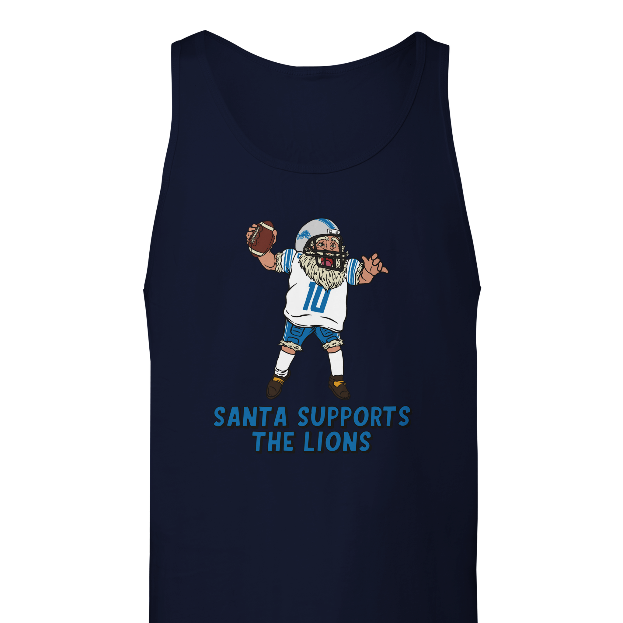 Detroit Lions Unisex Santa Tank Top