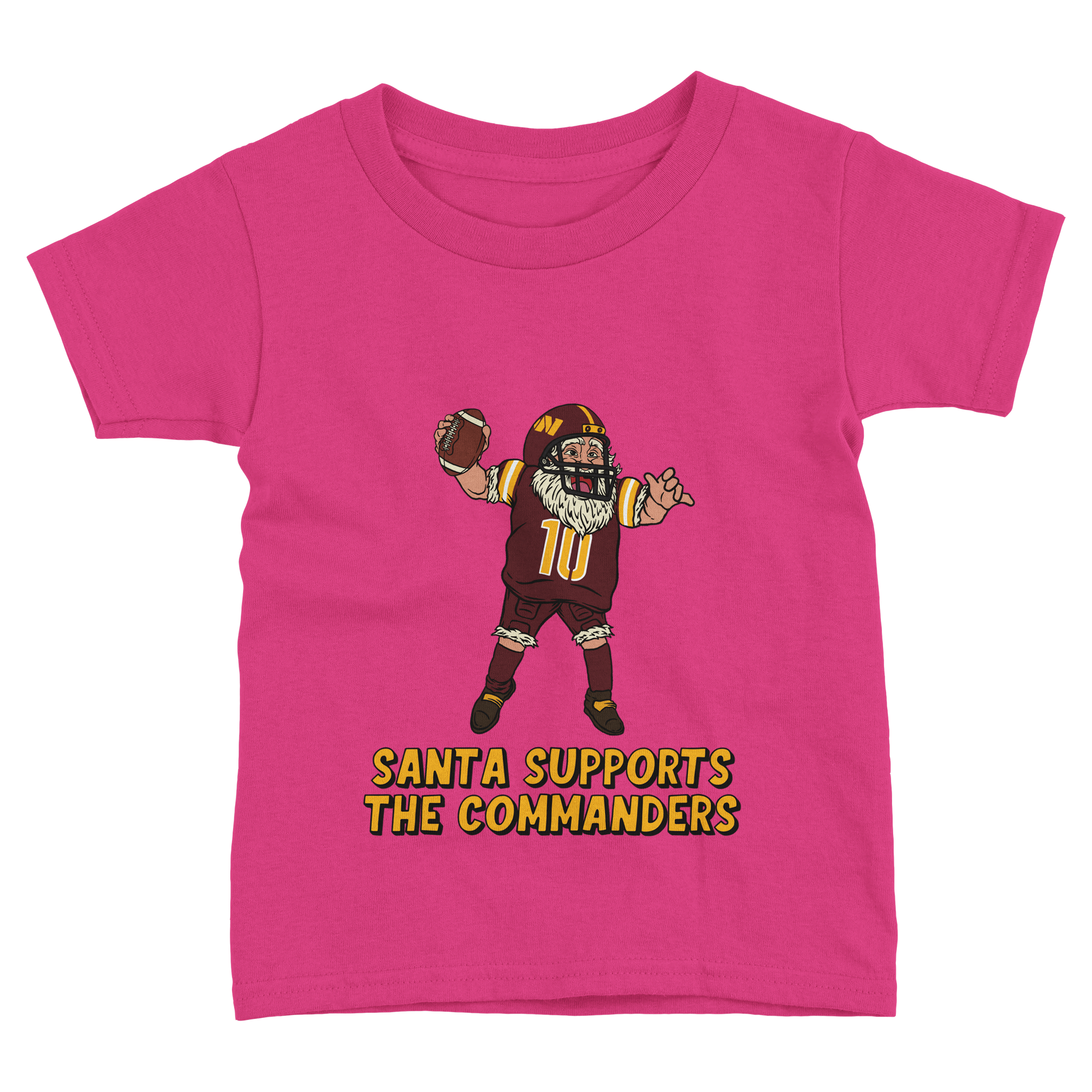 Washington Commanders Toddler Fine Jersey Santa T-Shirt