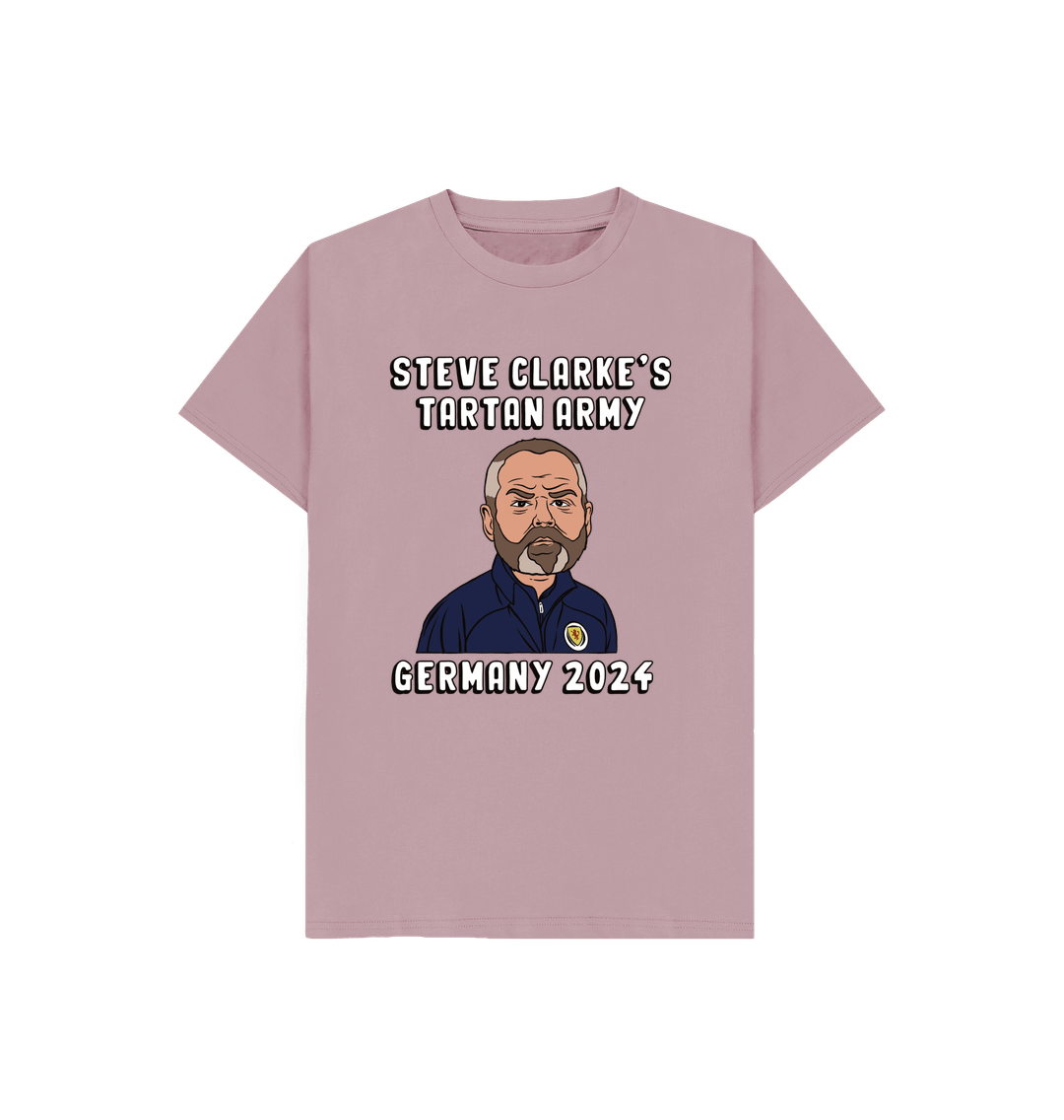 Mauve Steve Clarke's Tartan Army Euro 2024 Kid's Scotland T-shirt