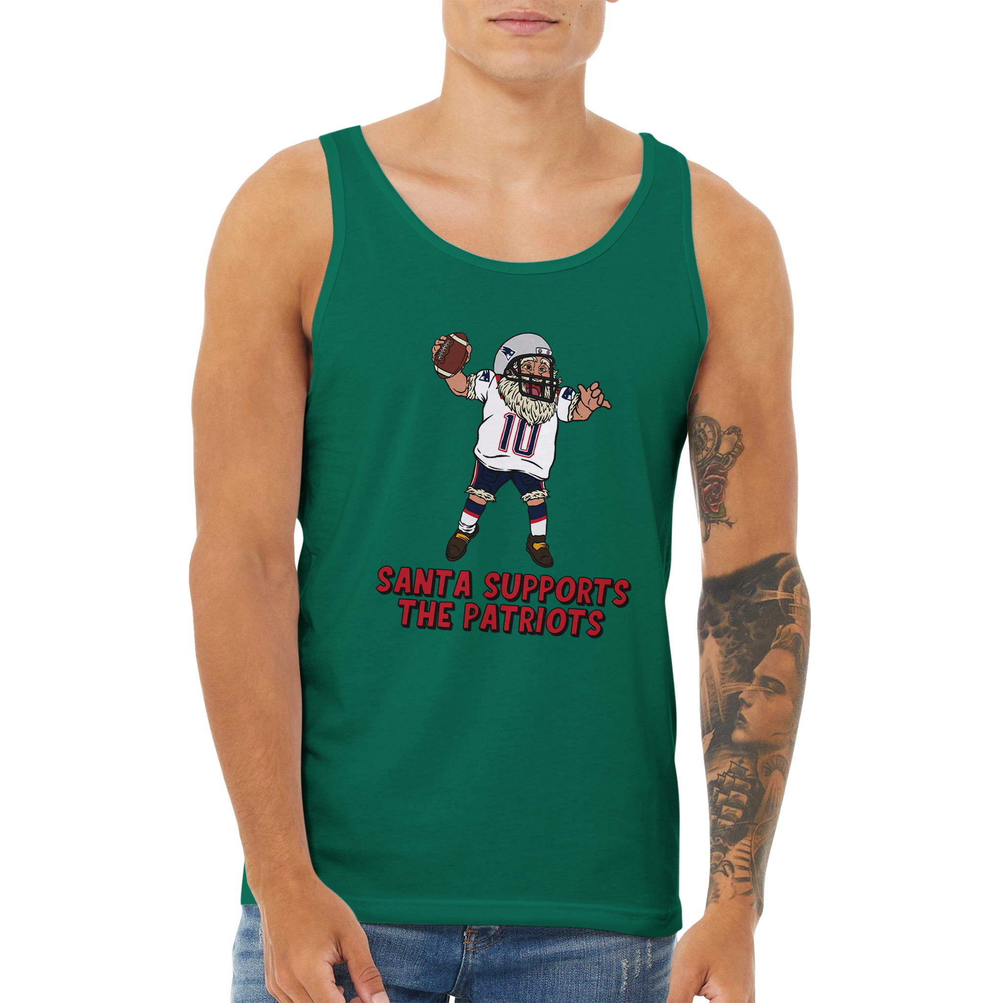 New England Patriots Unisex Tank Santa Top