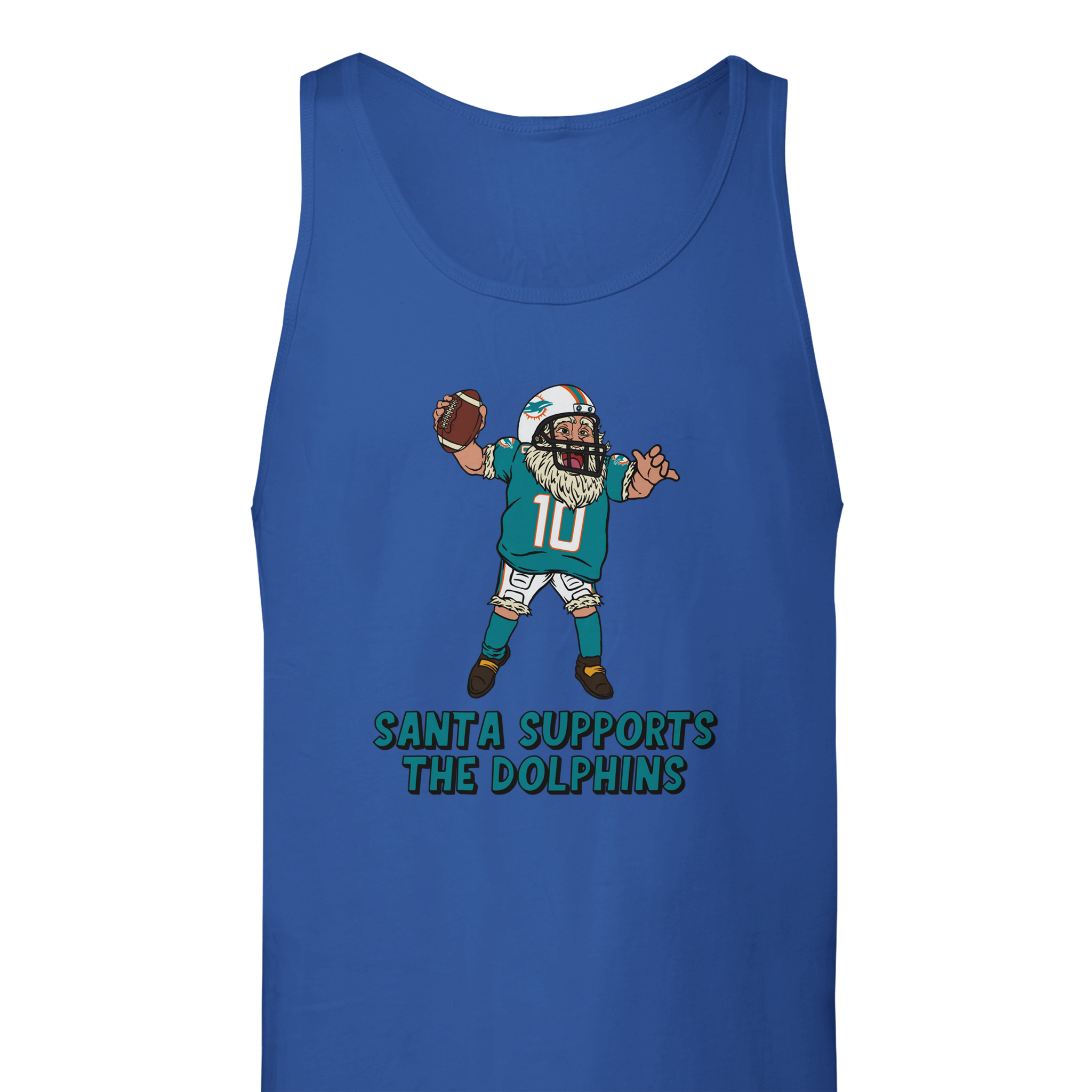 Miami Dolphins Unisex Santa Tank Top