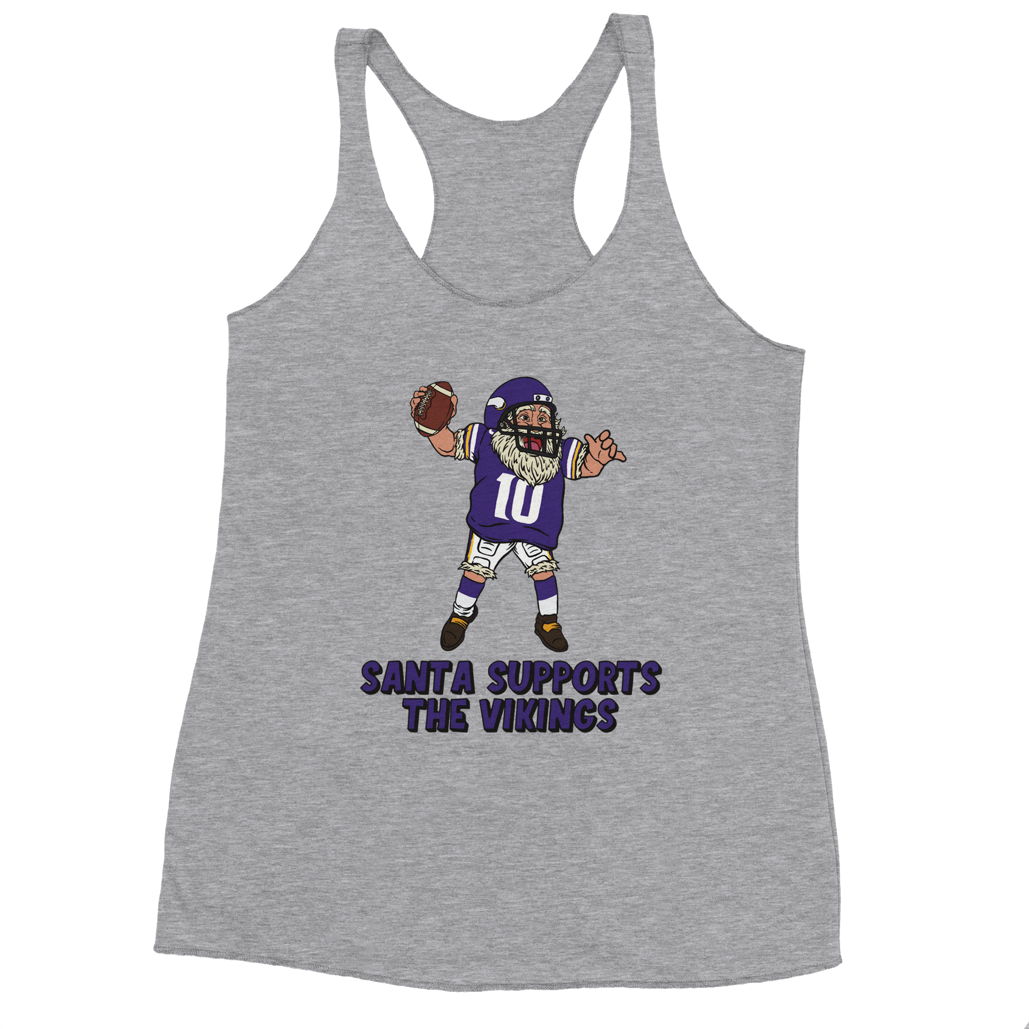 Minnesota Vikings Women's Racerback Santa Tank Top