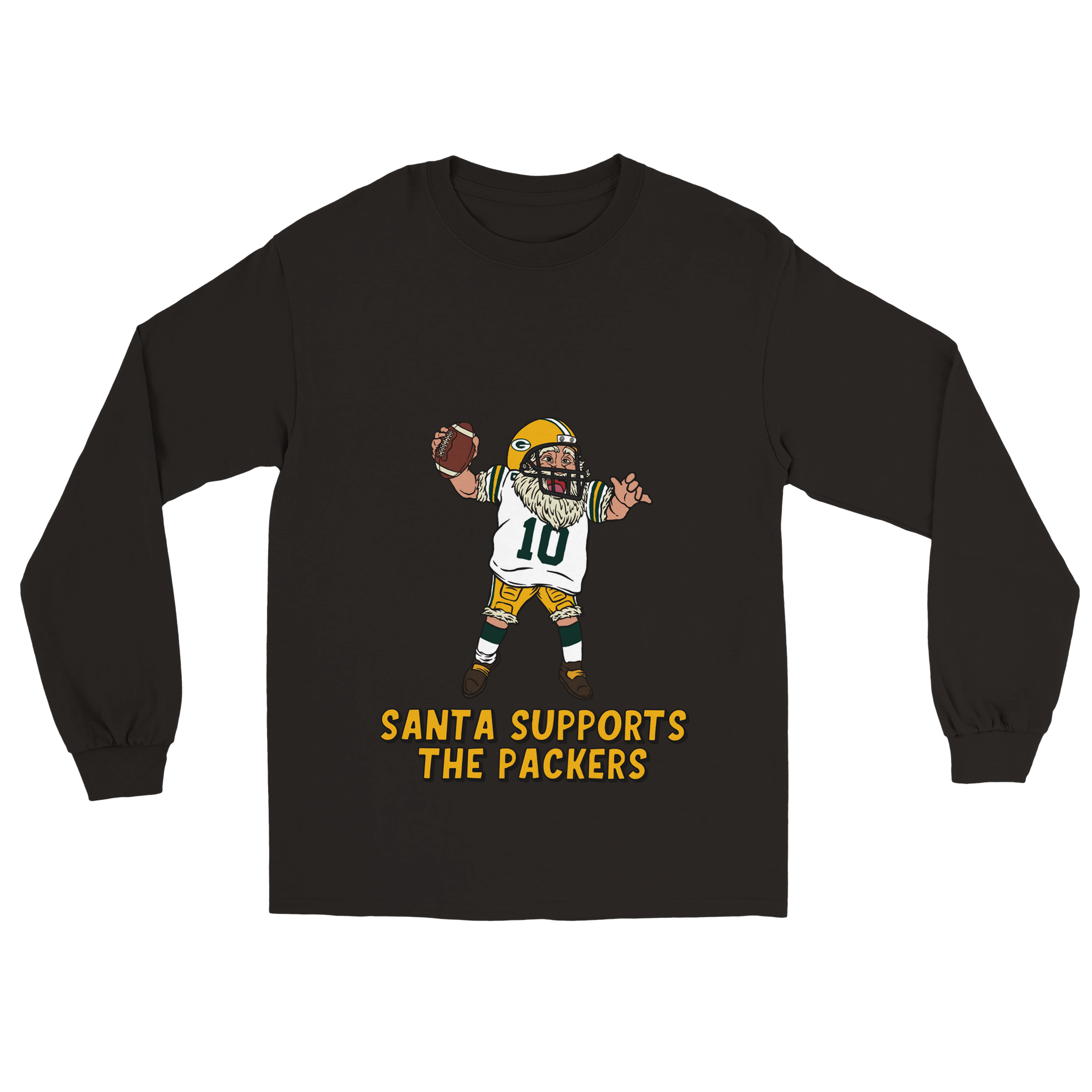 Green Bay Packers Unisex Longsleeve Santa T-shirt