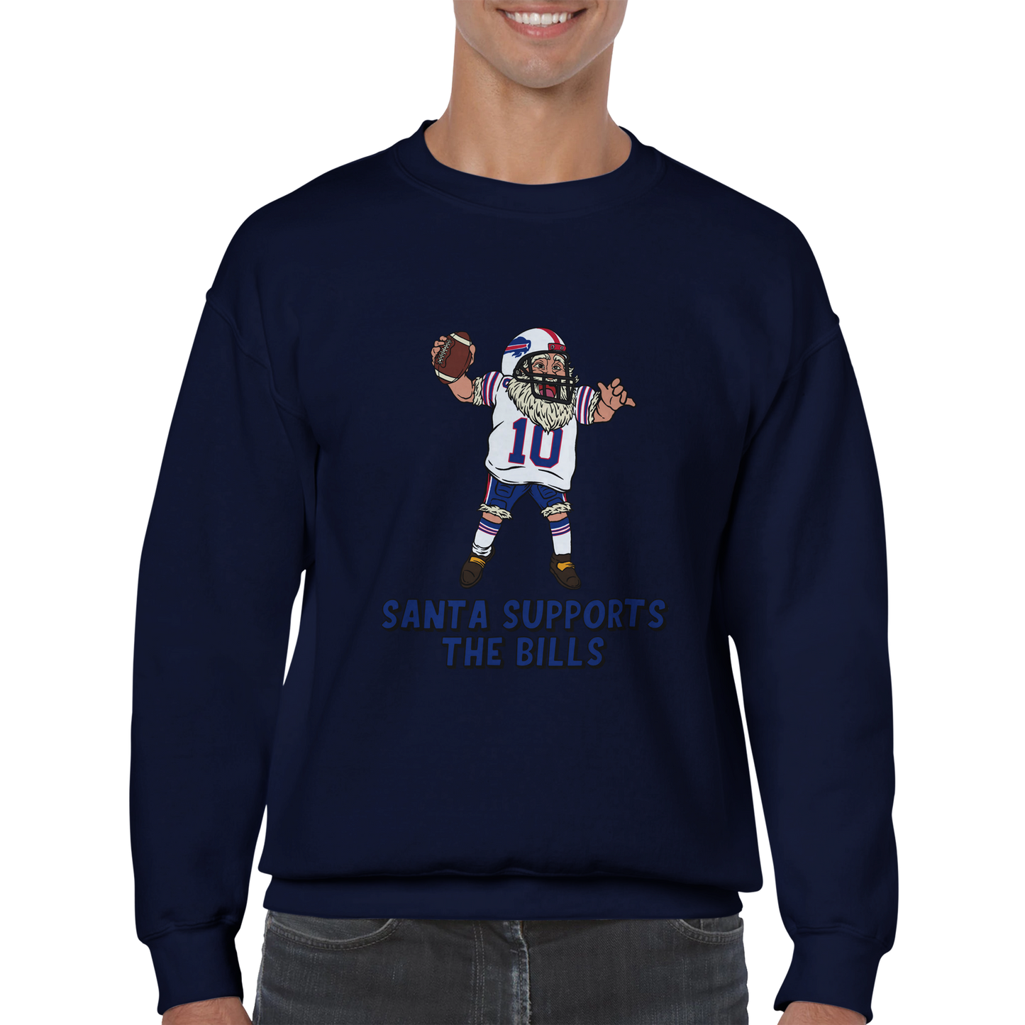 Buffalo Bills Unisex Crewneck Santa Sweatshirt