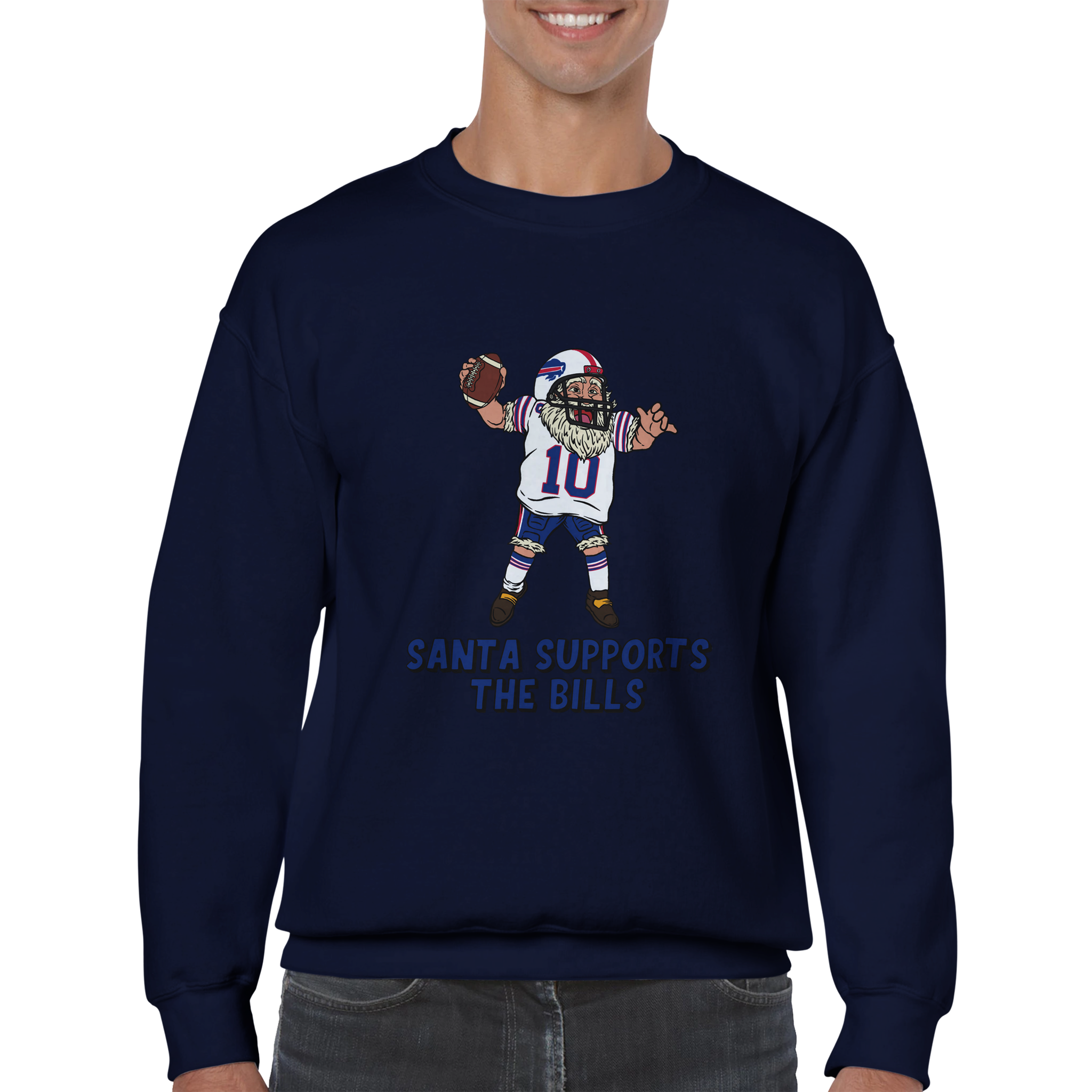 Buffalo Bills Unisex Crewneck Santa Sweatshirt