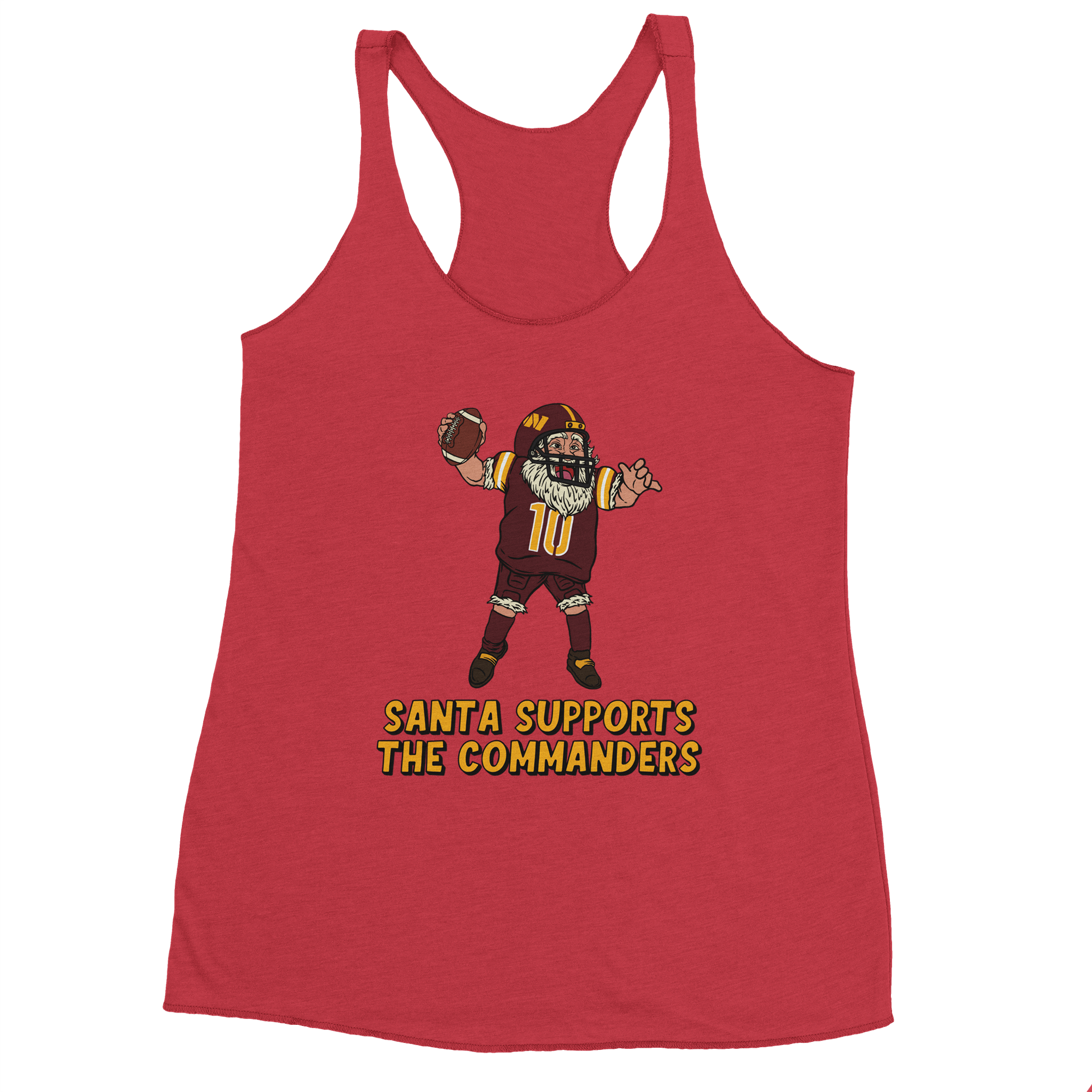 Washington Commanders Women's Racerback Santa Tank Top