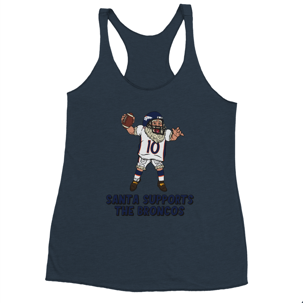 Denver Broncos Women's Racerback Santa Tank Top