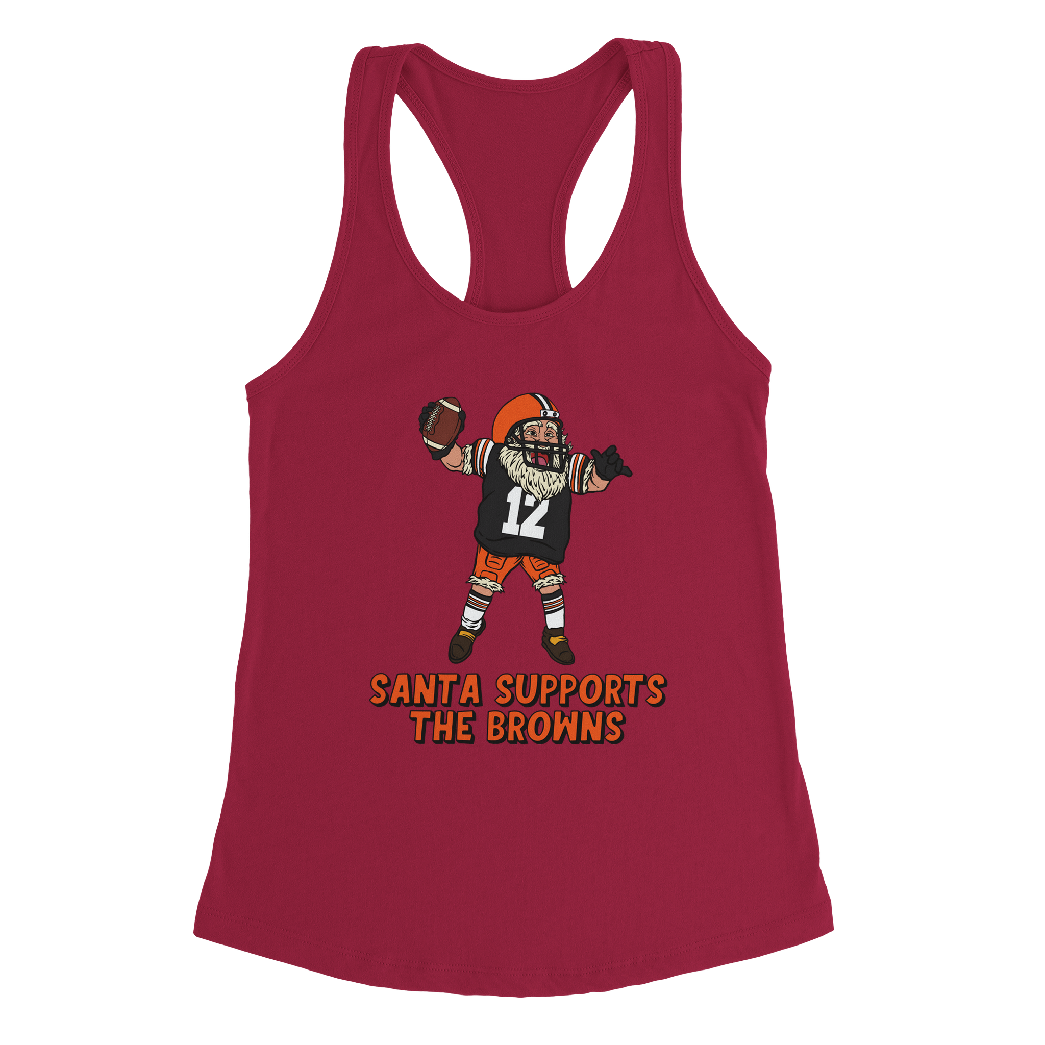 Cleveland Browns Women's Santa Racerback Tank