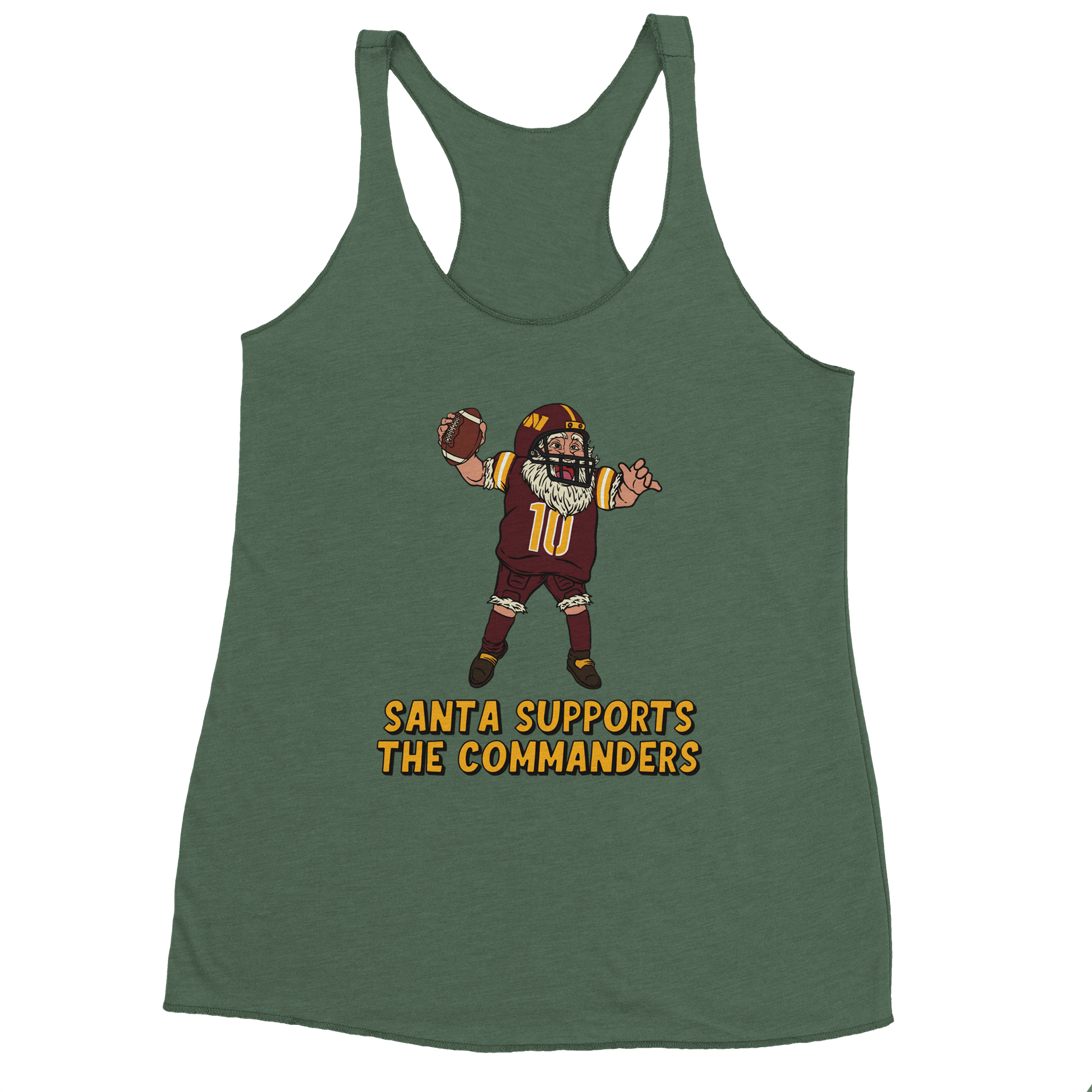 Washington Commanders Women's Racerback Santa Tank Top