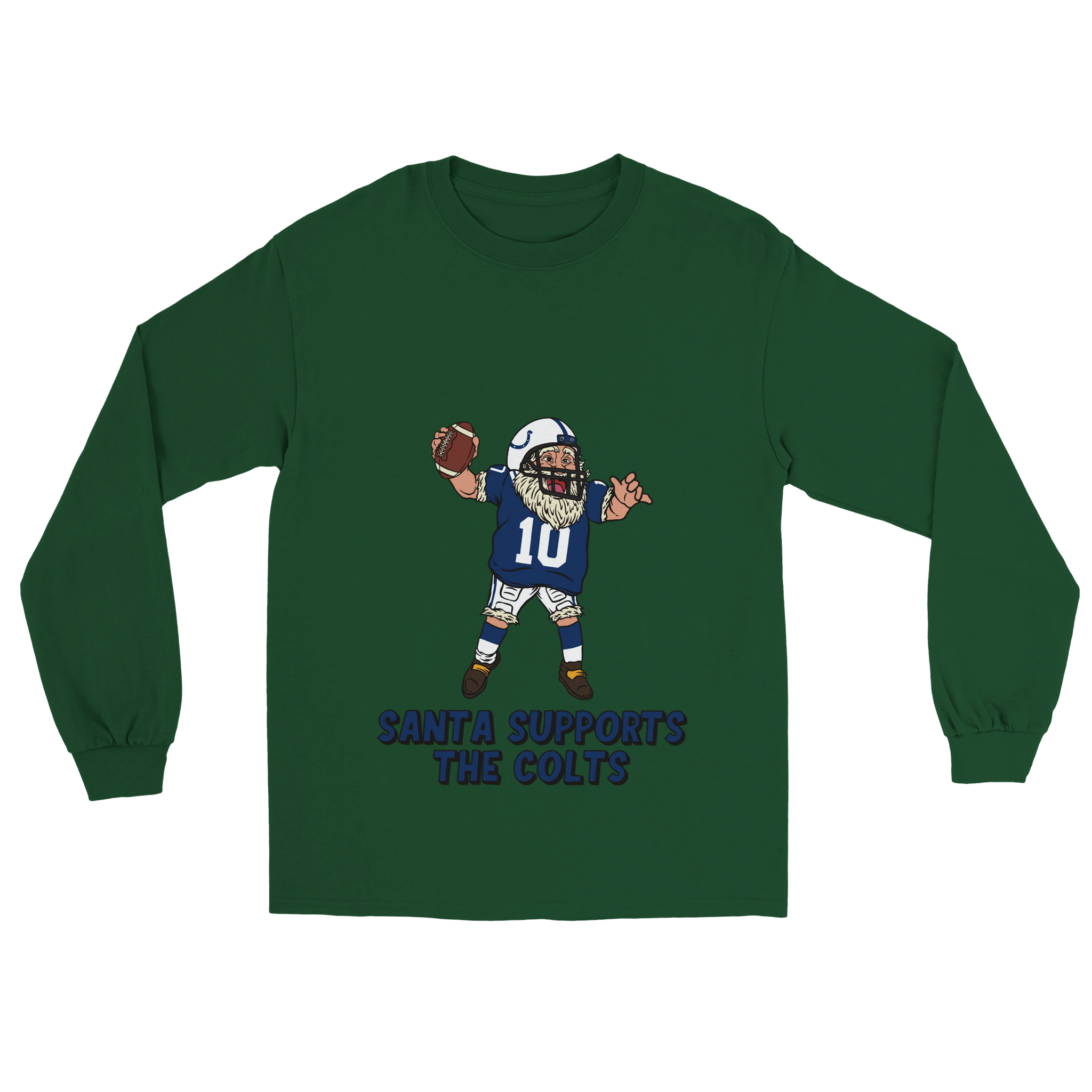Indianapolis Colts Unisex Longsleeve Santa T-shirt