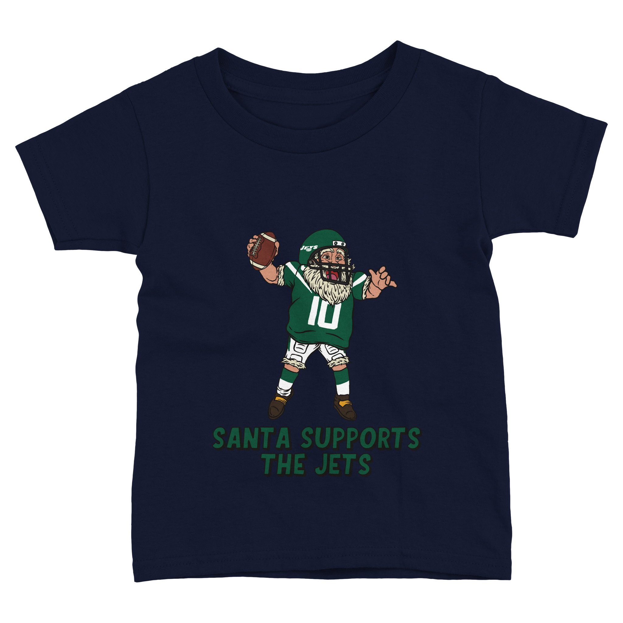 New York Jets Toddler Fine Jersey Santa T-Shirt
