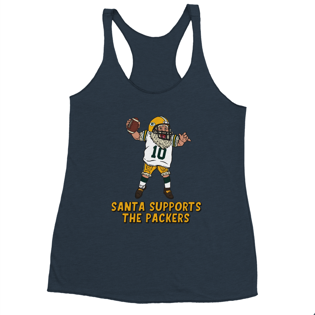 Green Bay Packers Women's Racerback Santa Tank Top