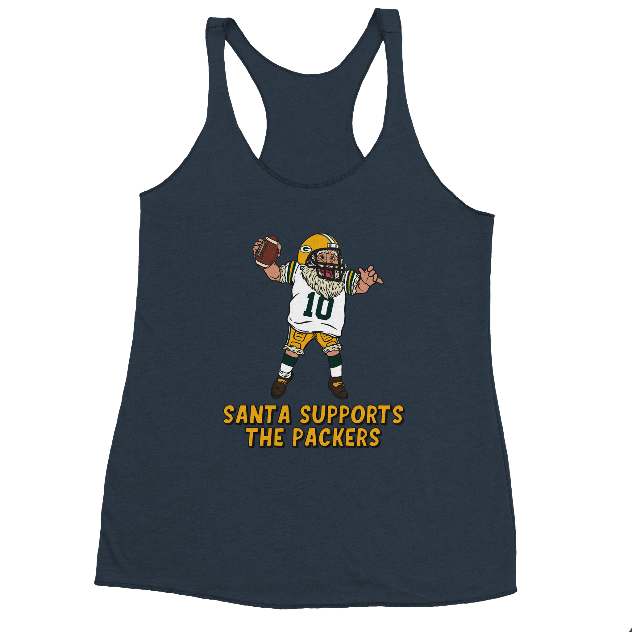 Green Bay Packers Women's Racerback Santa Tank Top