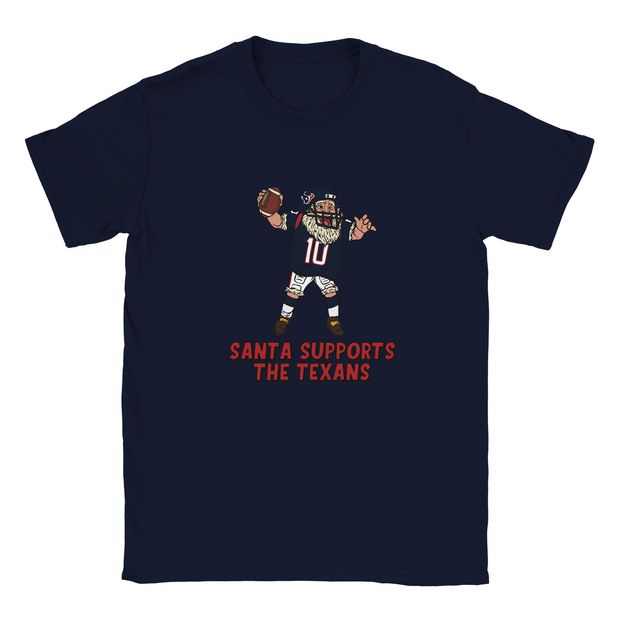 Houston Texans Kids Crewneck Santa T-shirt