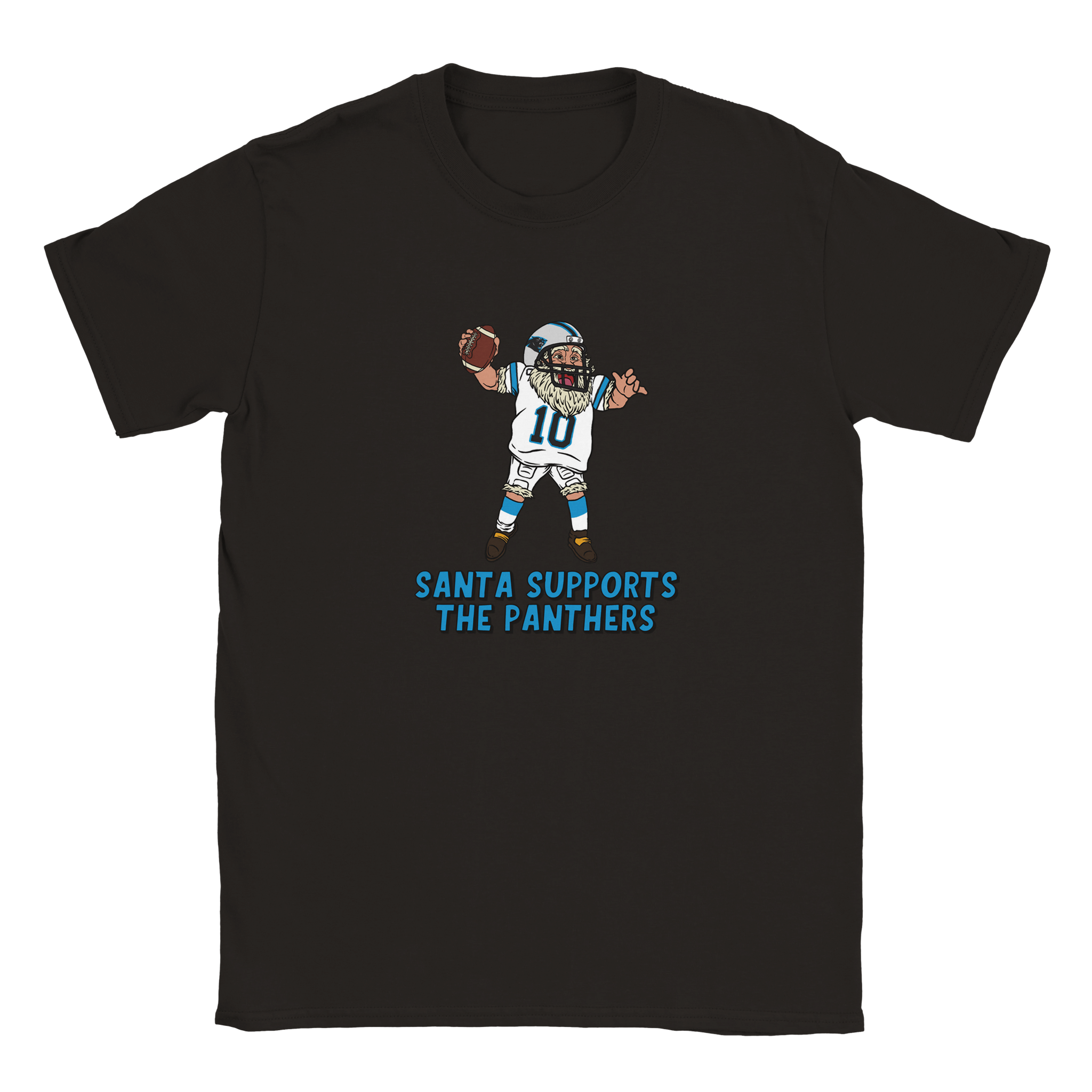 Carolina Panthers Kids Crewneck Santa T-shirt