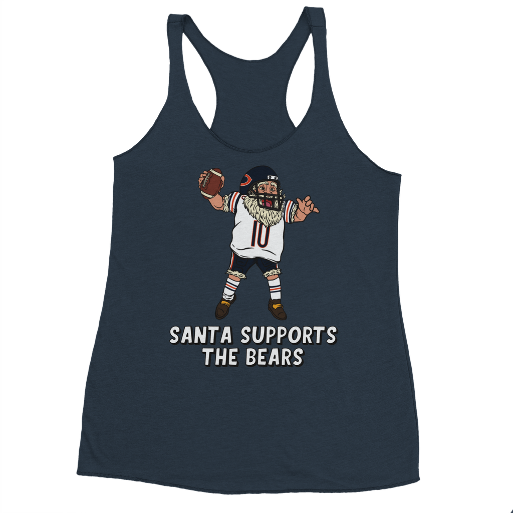 Chicago Bears Women's Racerback Santa Tank Top