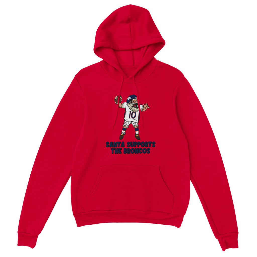 Denver Broncos Unisex Pullover Santa Hoodie