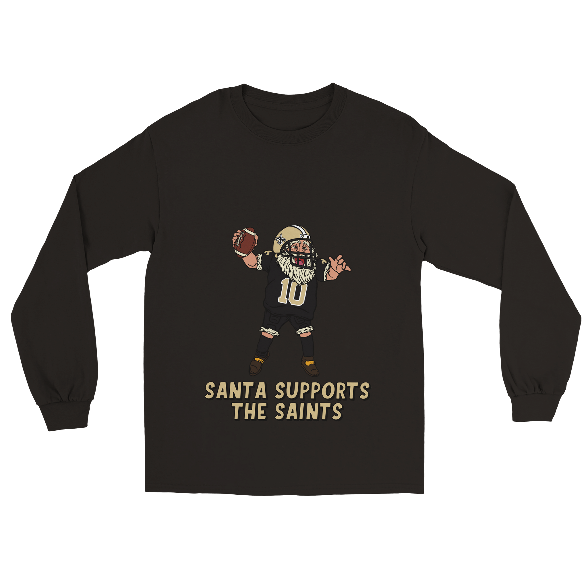 New Orleans Saints Unisex Longsleeve Santa T-shirt