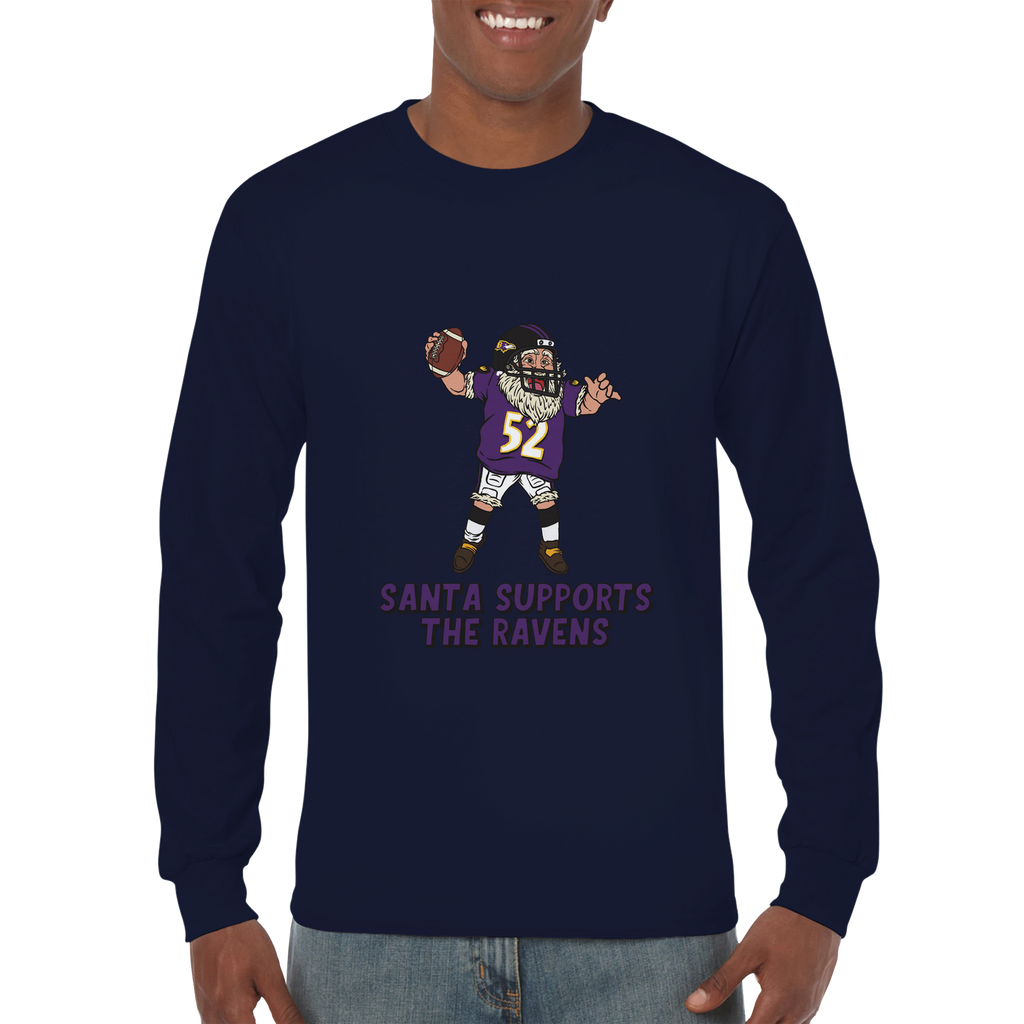 Baltimore Ravens Unisex Longsleeve Santa T-shirt