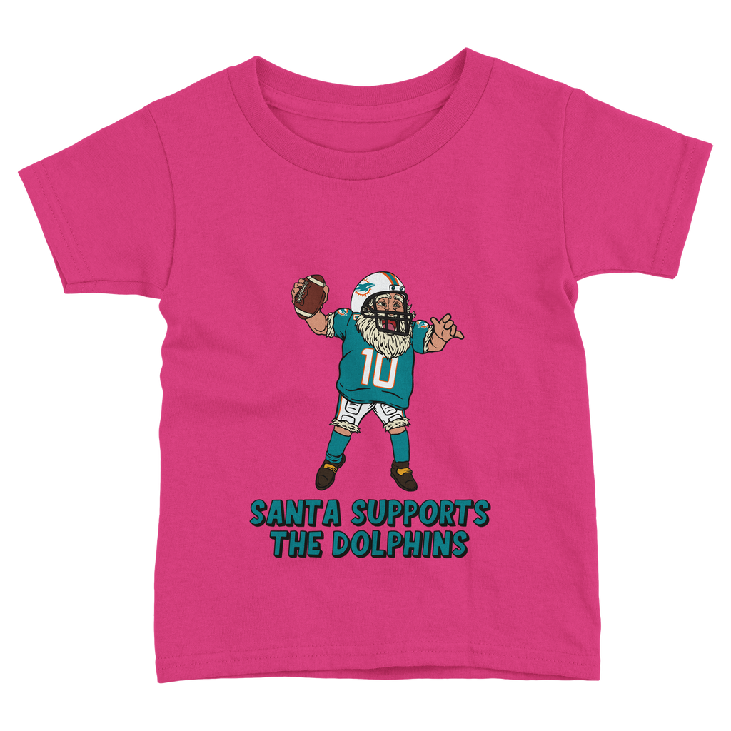 Miami Dolphins Toddler Fine Jersey Santa T-Shirt