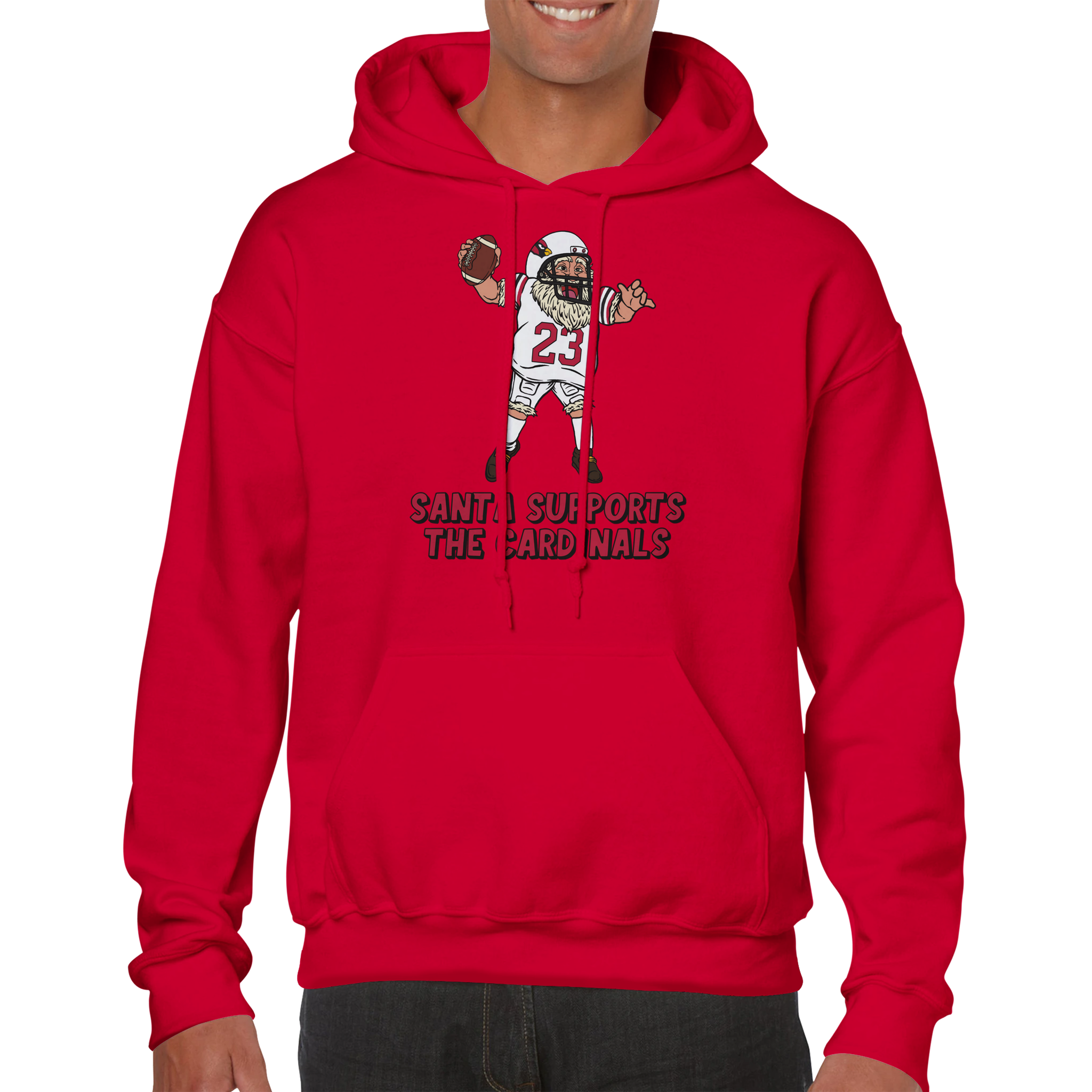 Arizona Cardinals Unisex Pullover Santa Hoodie