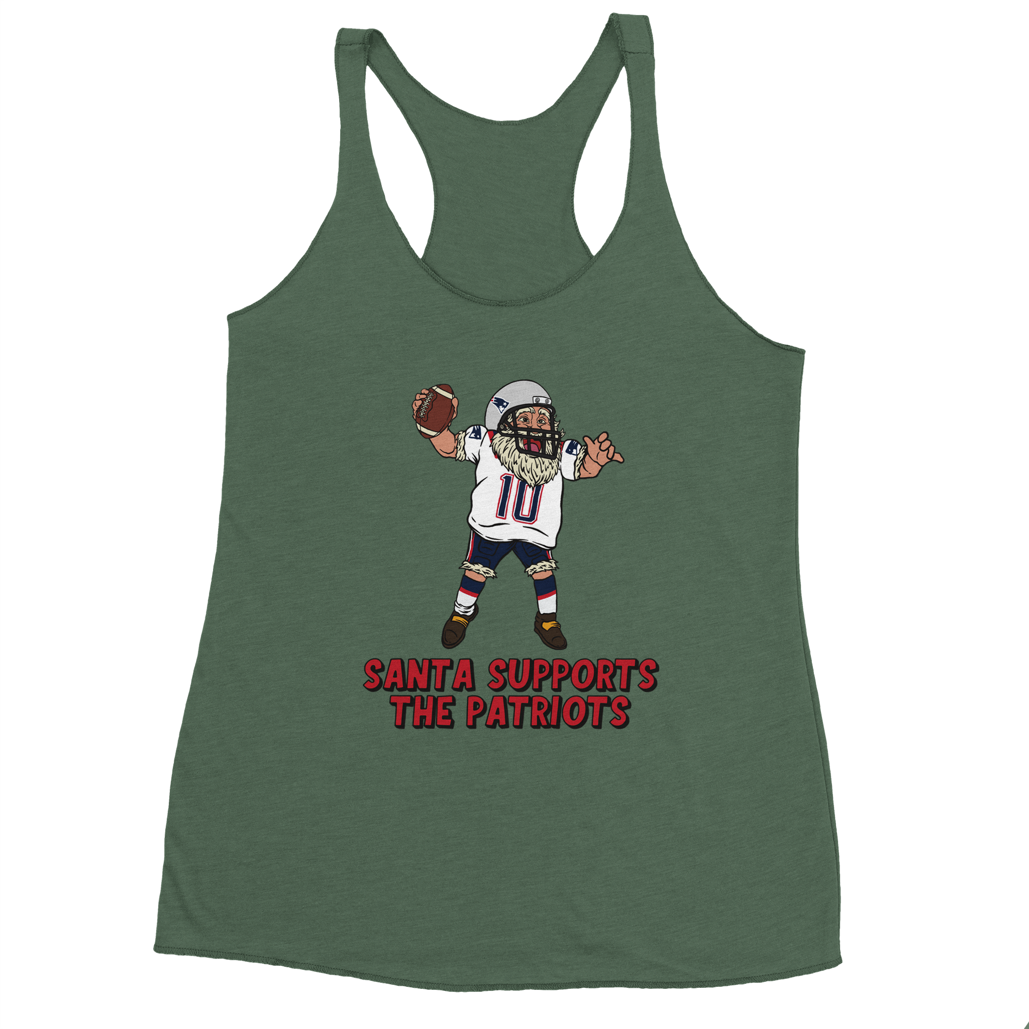 New England Patriots Women's Racerback Santa Tank Top