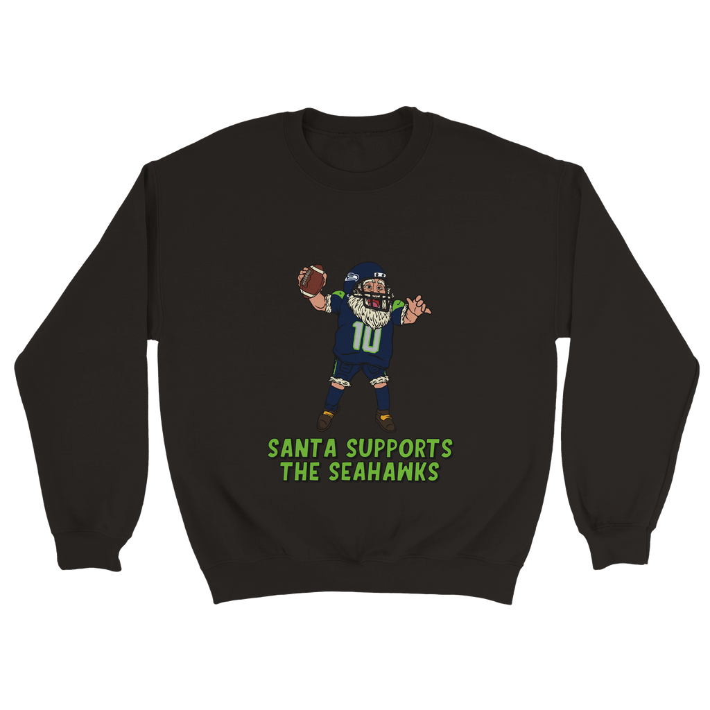 Seattle Seahawks Unisex Crewneck Santa Sweatshirt