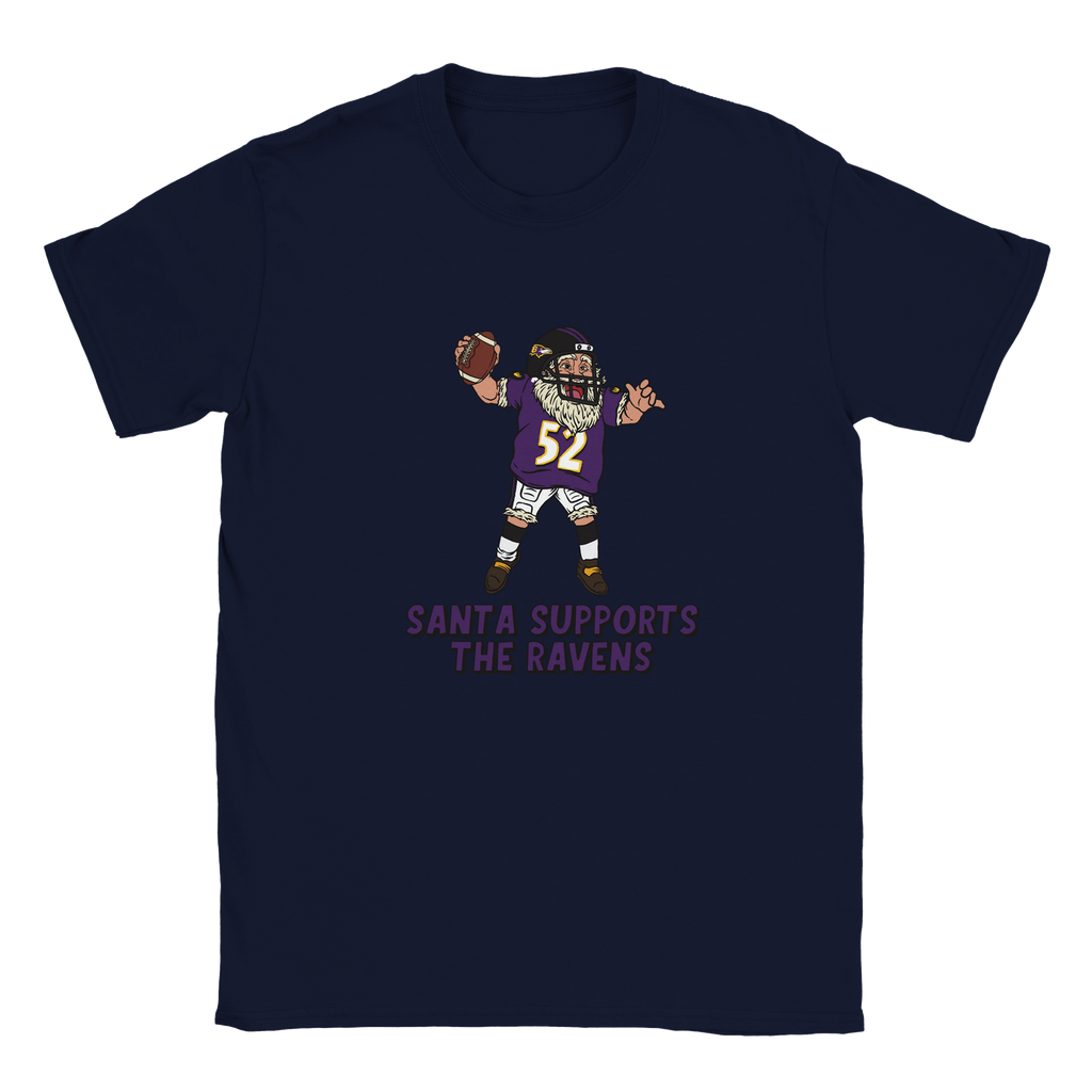 Baltimore Ravens Kids Crewneck Santa T-shirt