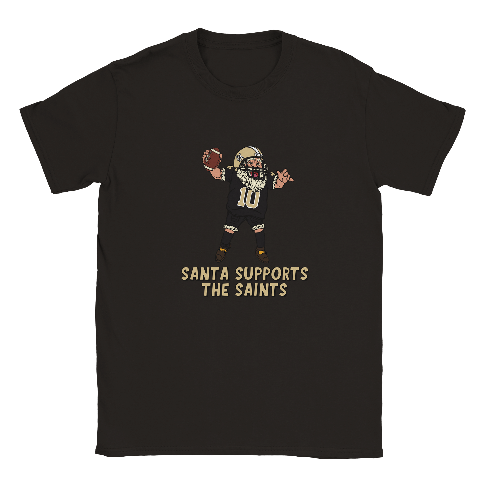New Orleans Saints Kids Crewneck Santa T-shirt