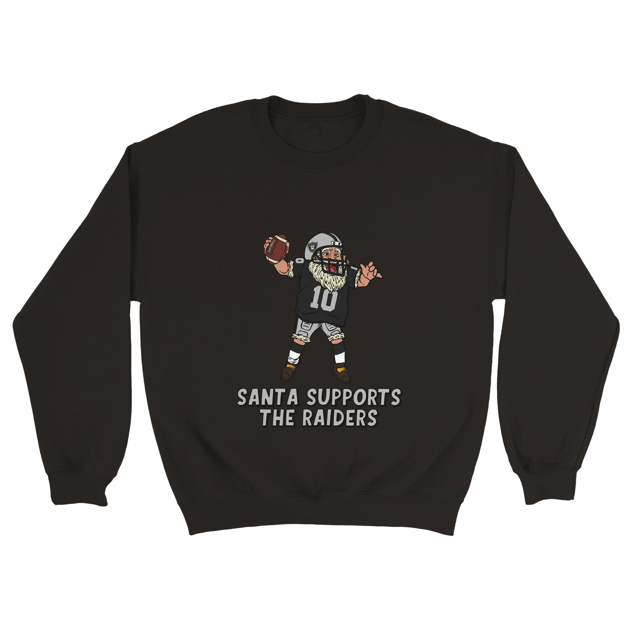 Las Vegas Raiders Unisex Crewneck Santa Sweatshirt