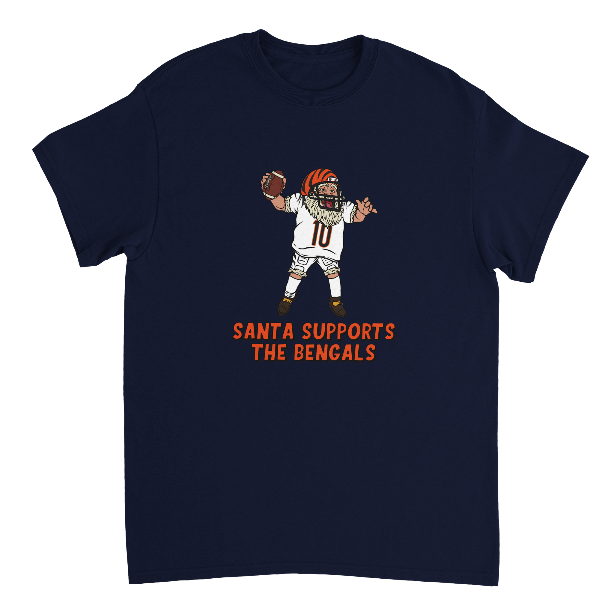 Cincinnati Bengals Unisex Crewneck Santa T-shirt