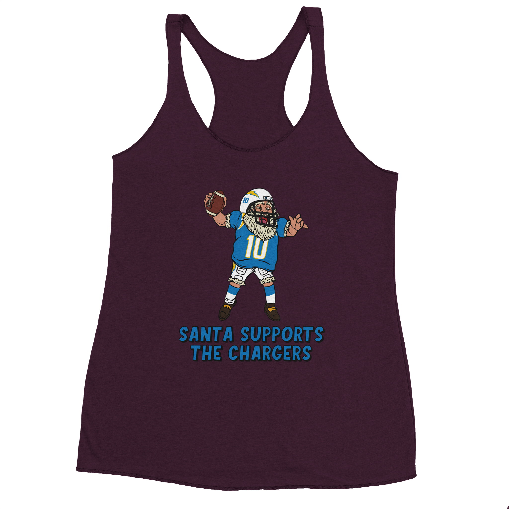 Los Angeles Chargers Women's Racerback Santa Tank Top