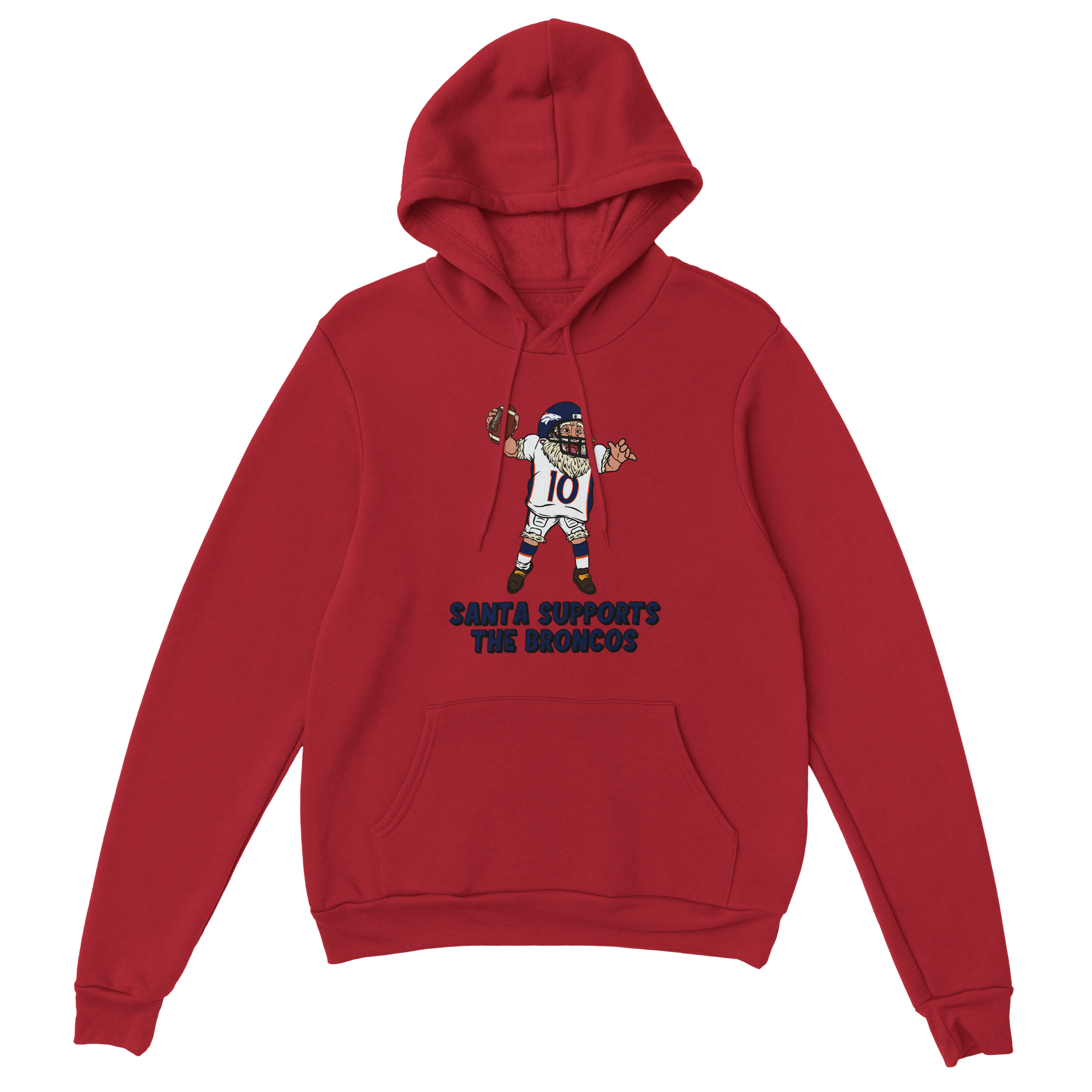 Denver Broncos Unisex Pullover Santa Hoodie