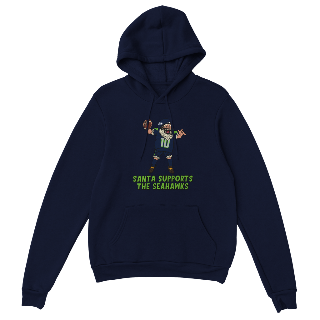 Seattle Seahawks Unisex Pullover Santa Hoodie