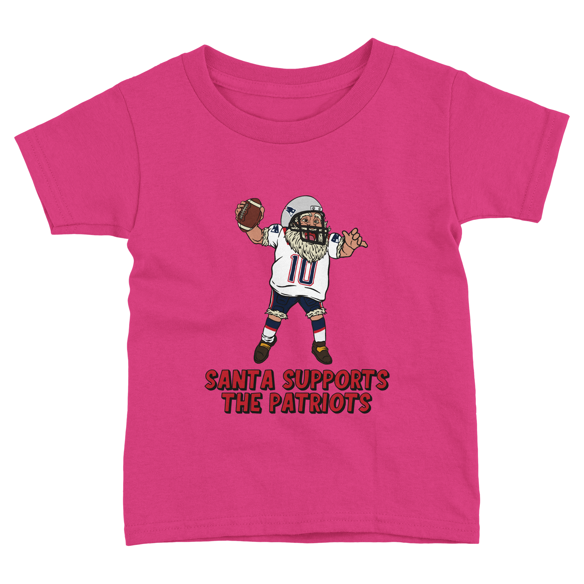 New England Patriots Toddler Fine Jersey Santa T-Shirt