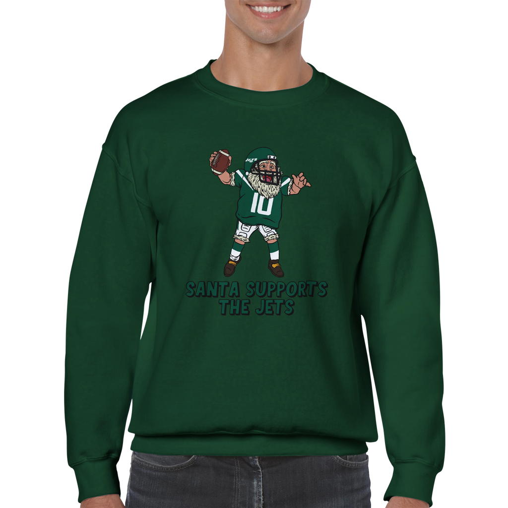 New York Jets Unisex Crewneck Santa Sweatshirt