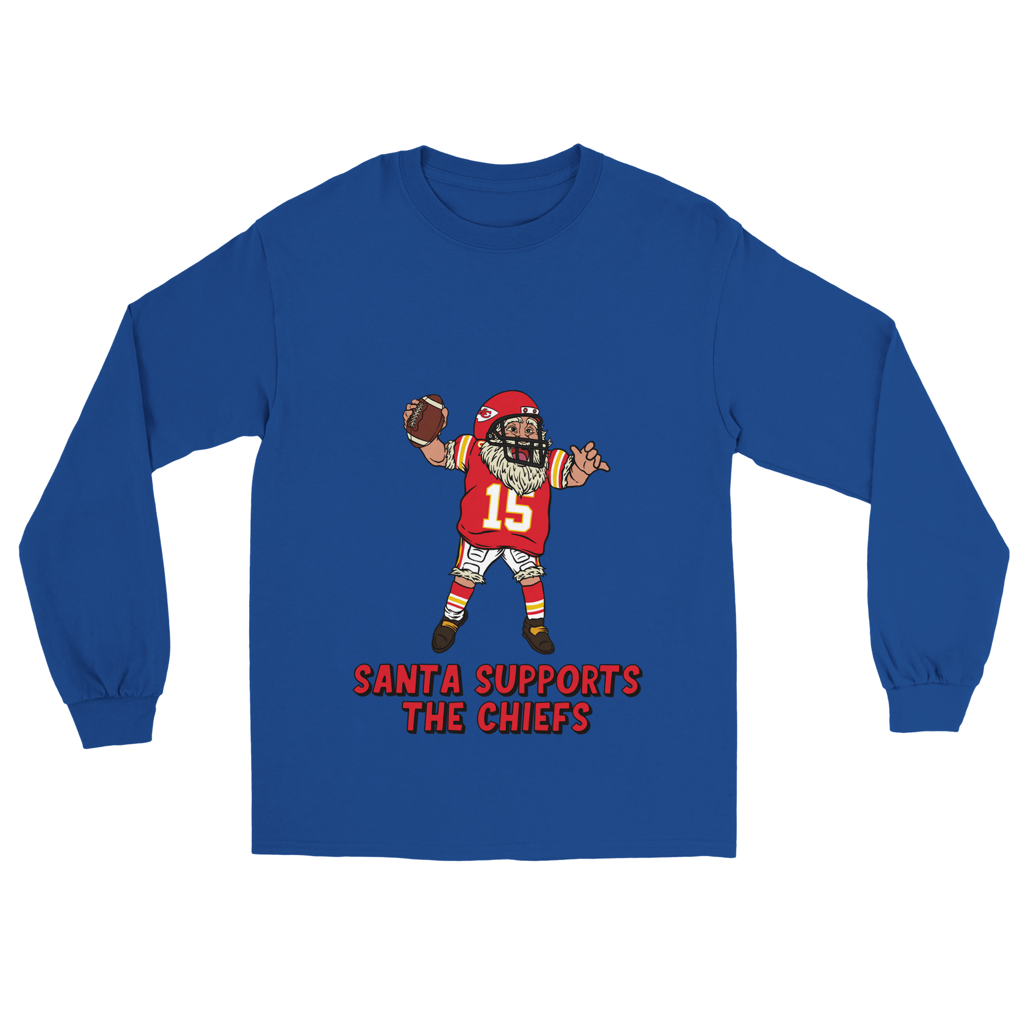 Kansas City Chiefs Unisex Longsleeve Santa T-shirt