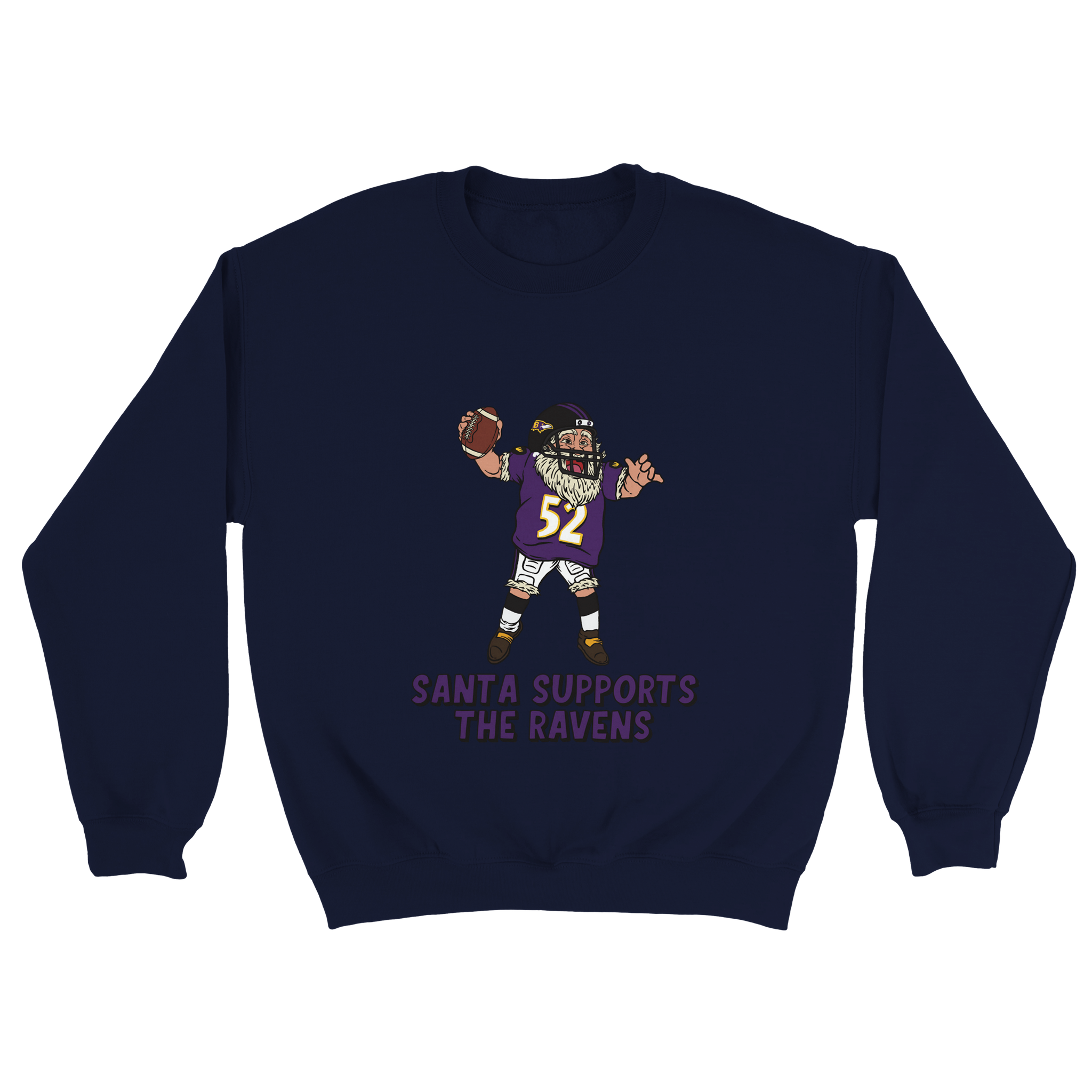 Baltimore Ravens Unisex Crewneck Santa Sweatshirt