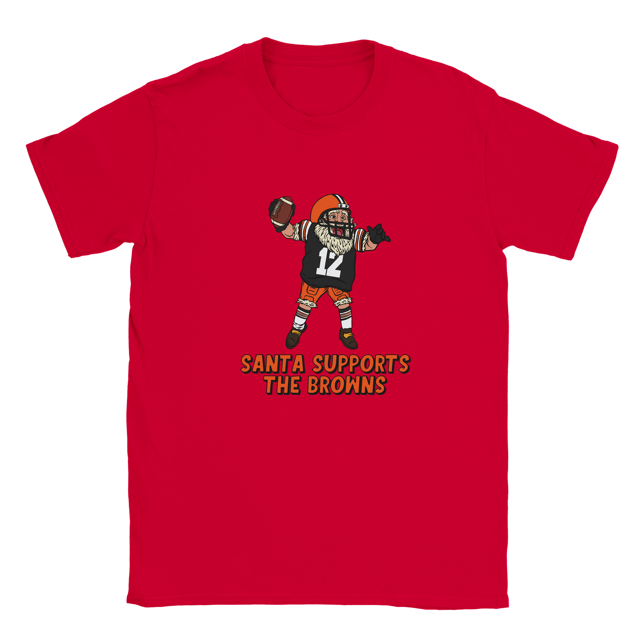 Cleveland Browns Kids Crewneck Santa T-shirt
