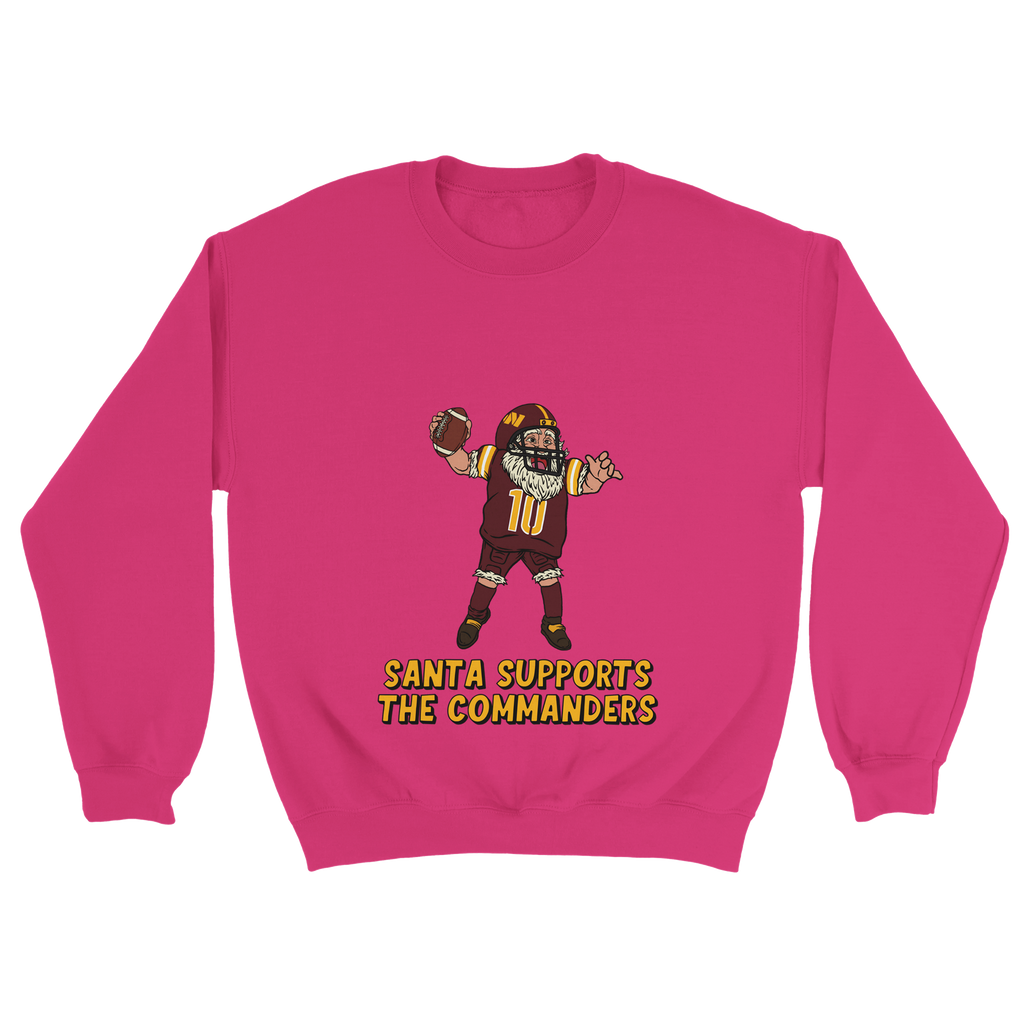 Washington Commanders Unisex Crewneck Santa Sweatshirt