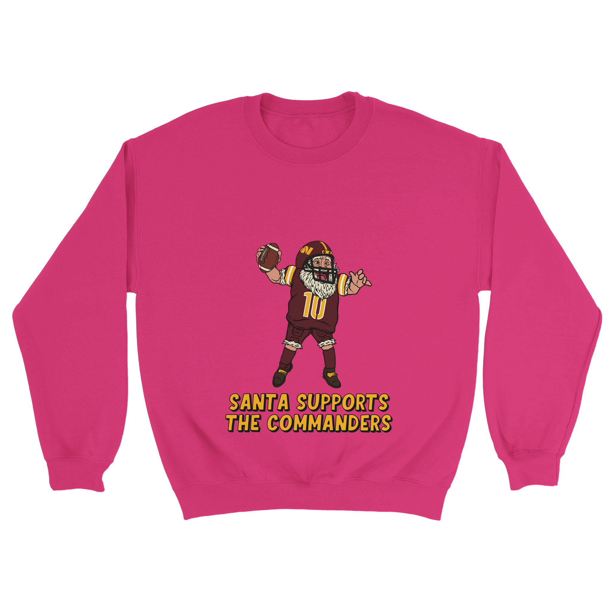 Washington Commanders Unisex Crewneck Santa Sweatshirt