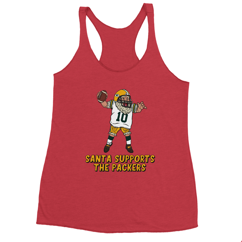 Green Bay Packers Women's Racerback Santa Tank Top
