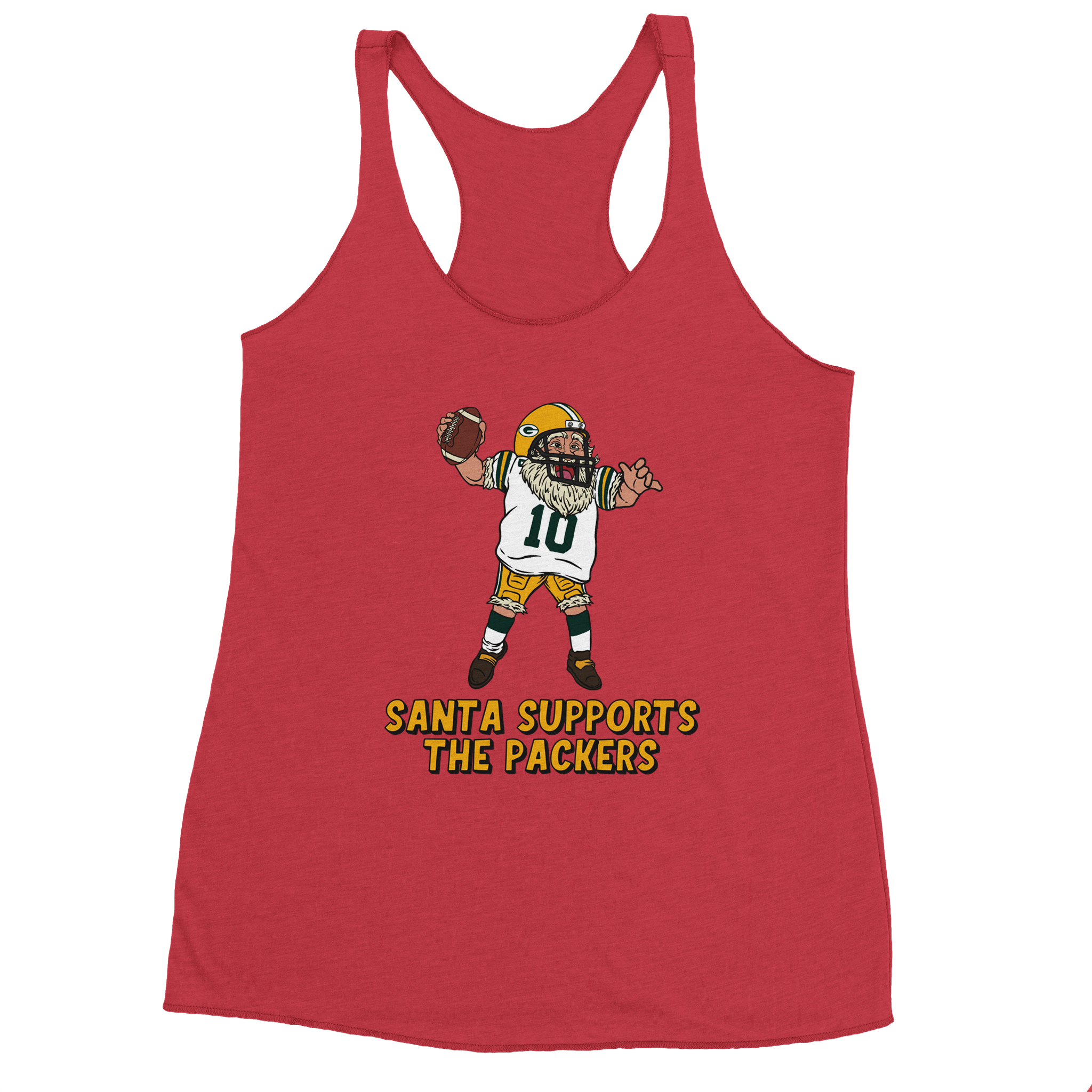 Green Bay Packers Women's Racerback Santa Tank Top