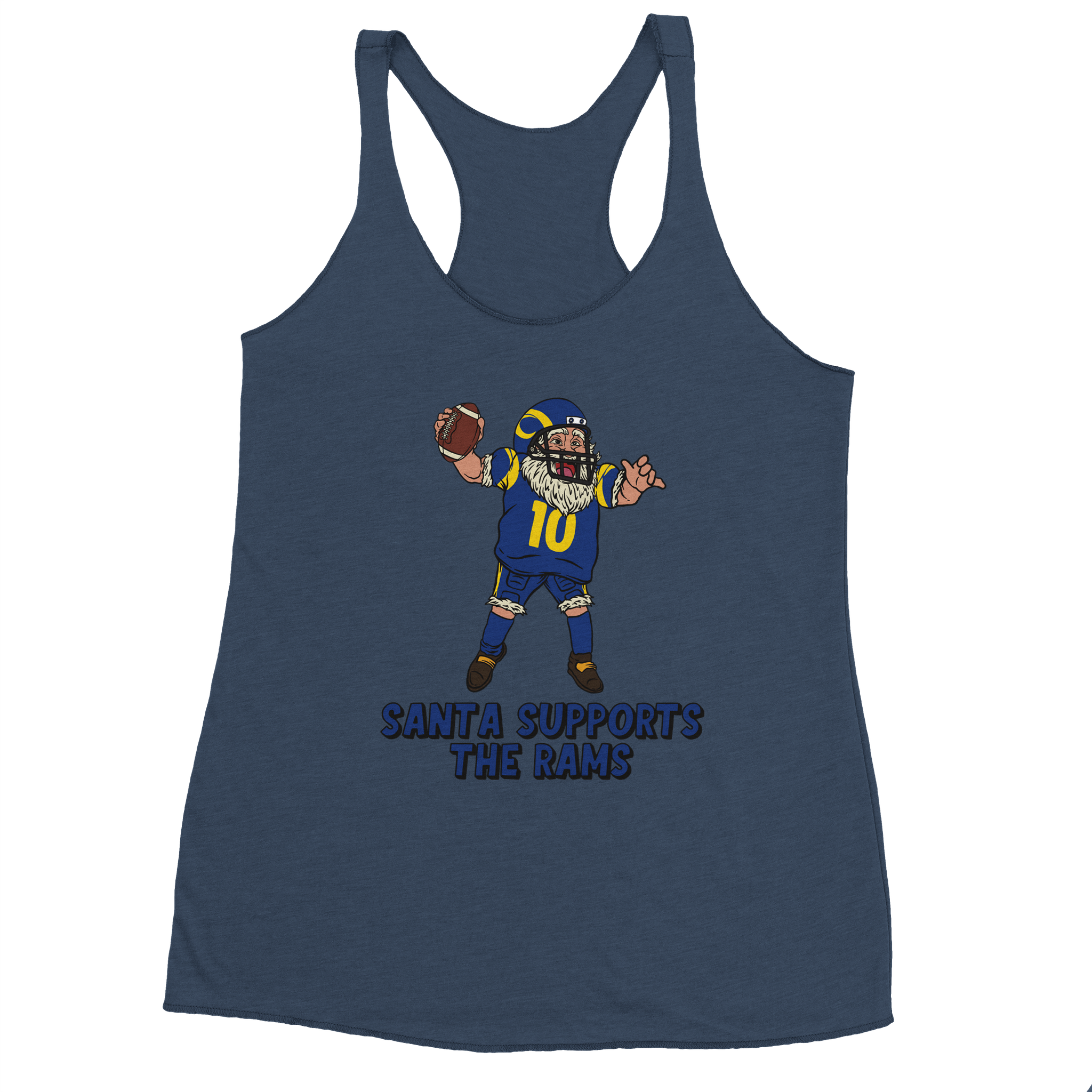 Los Angeles Rams Women's Racerback Santa Tank Top