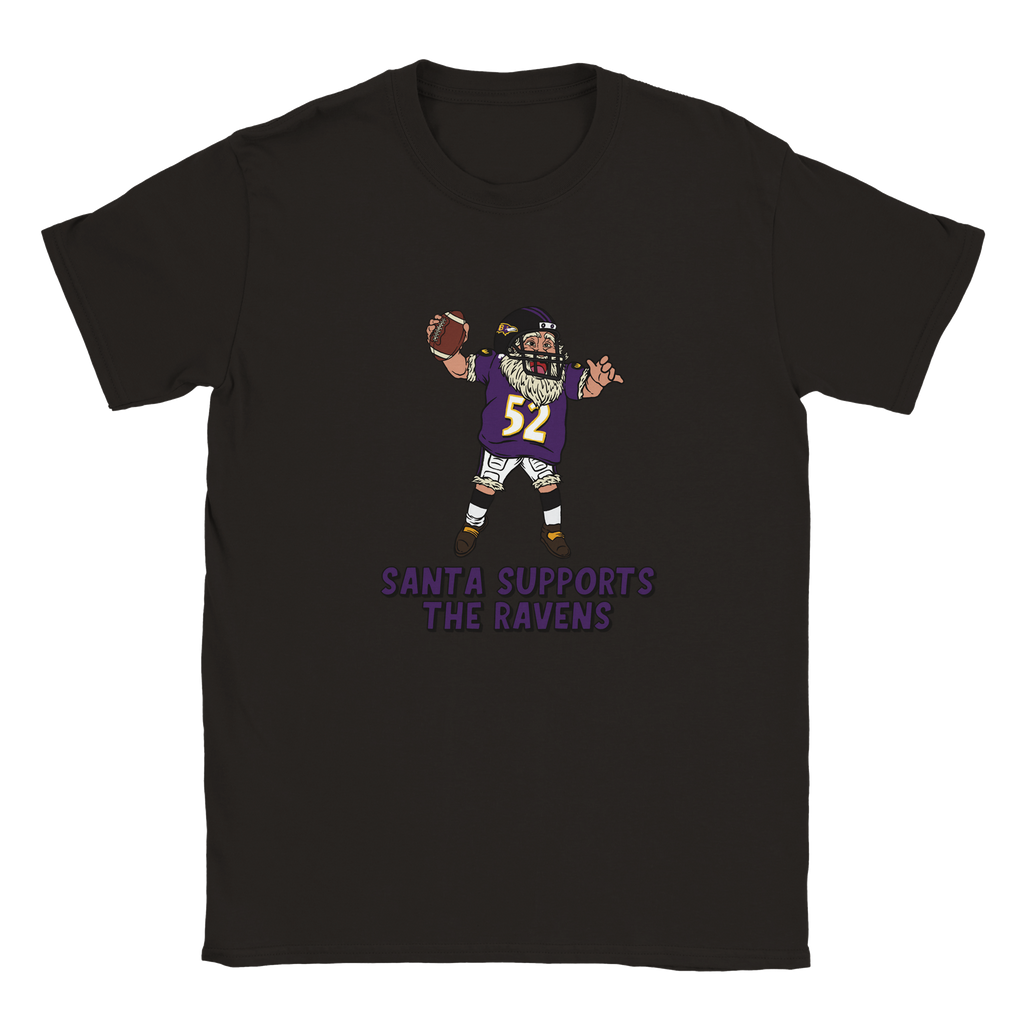 Baltimore Ravens Kids Crewneck Santa T-shirt