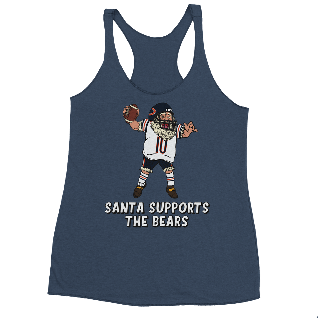 Chicago Bears Women's Racerback Santa Tank Top