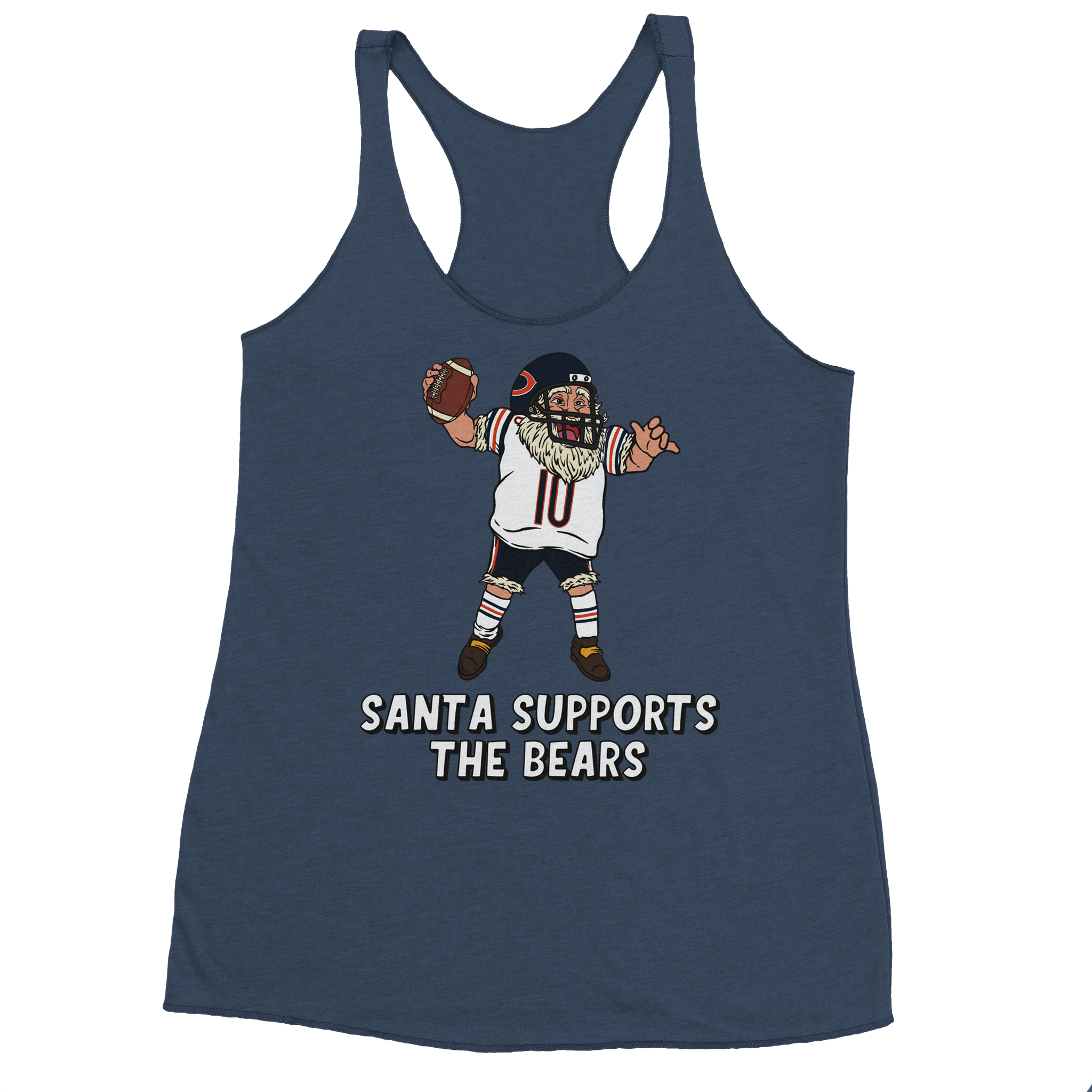 Chicago Bears Women's Racerback Santa Tank Top