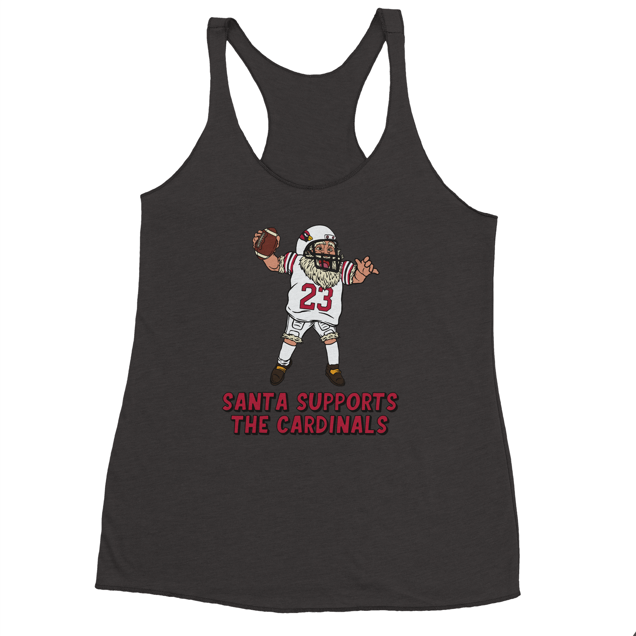Arizona Cardinals Women's Racerback Santa Tank Top