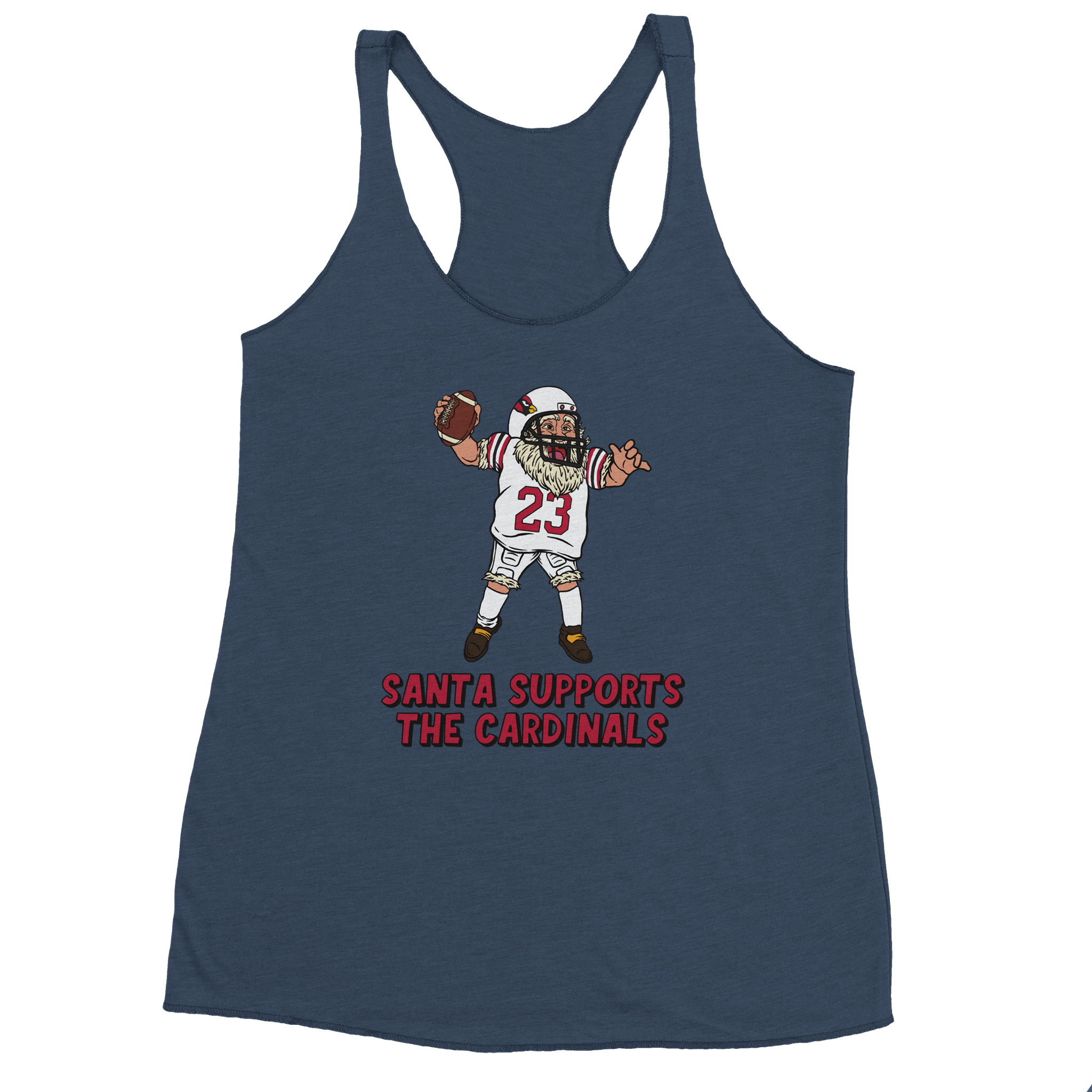Arizona Cardinals Women's Racerback Santa Tank Top