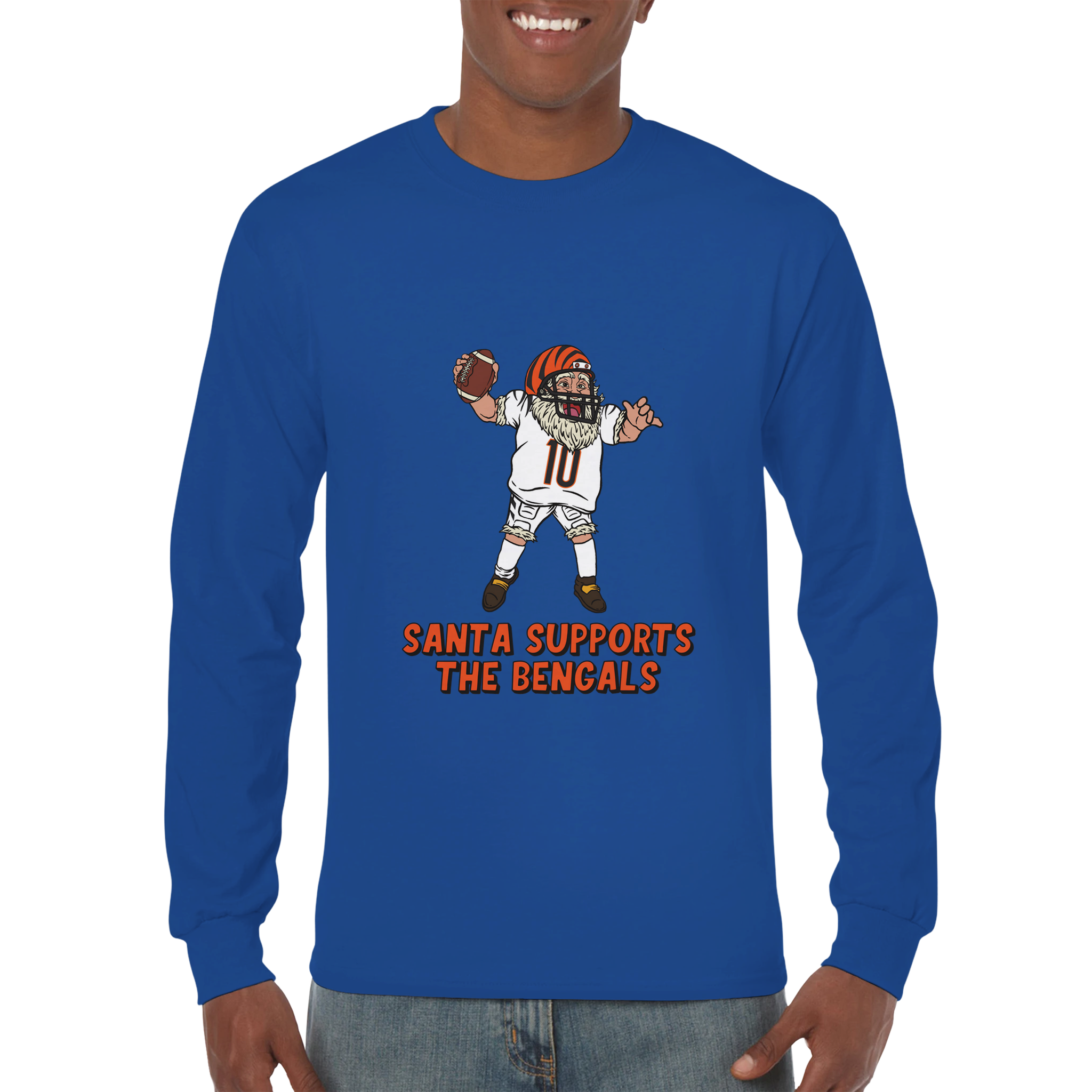 Cincinnati Bengals Unisex Longsleeve Santa T-shirt